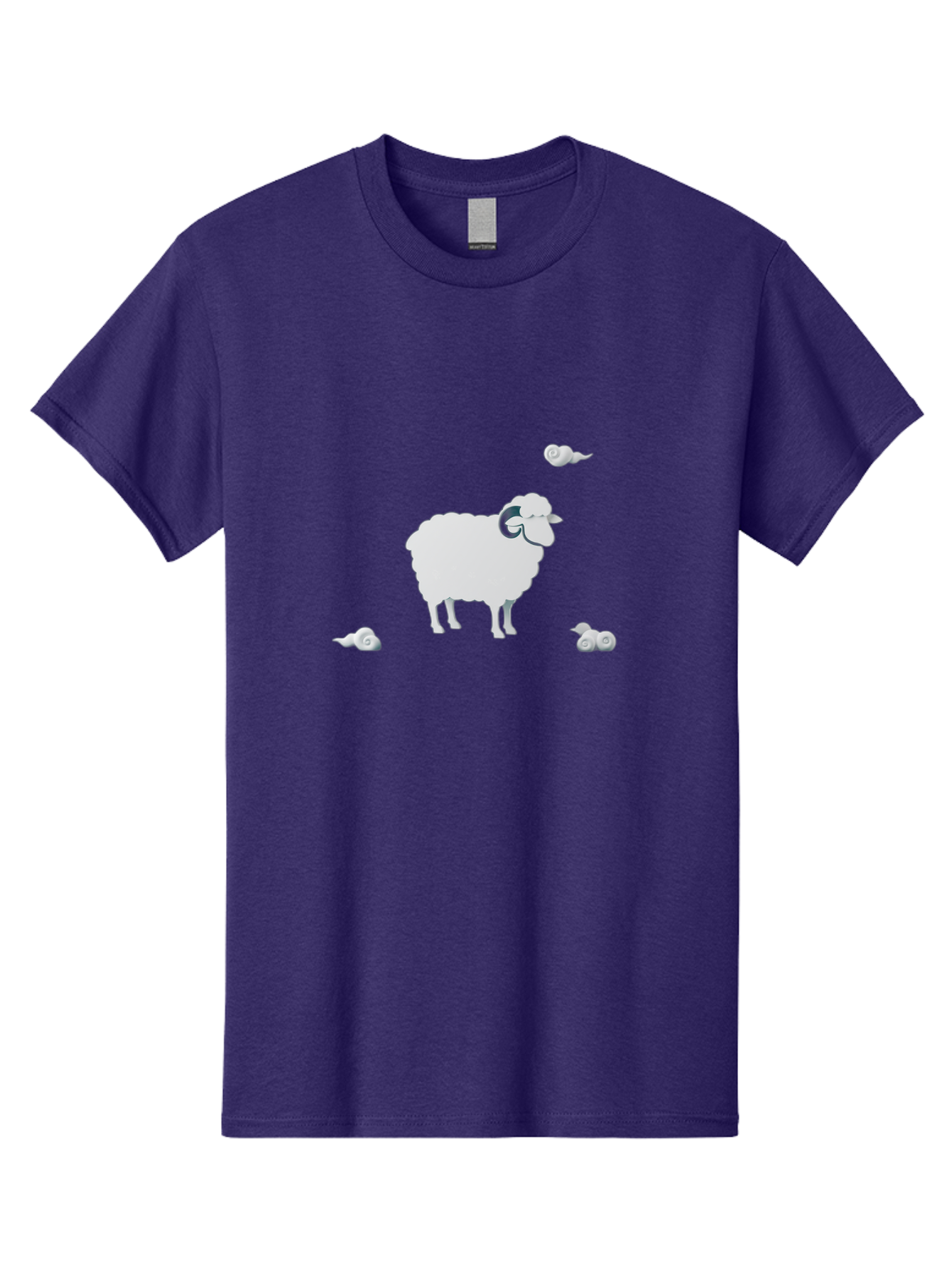 White-Ram-And-Snails Men'S Graphic Tee, 100% Cotton, Comfortable Casual Summer Wear, Machine Washable, Sheep With Snails, Snails On Sheep, Farm Animals, Garden Pests, Slow Moving Creatures, White Sheep Bad916