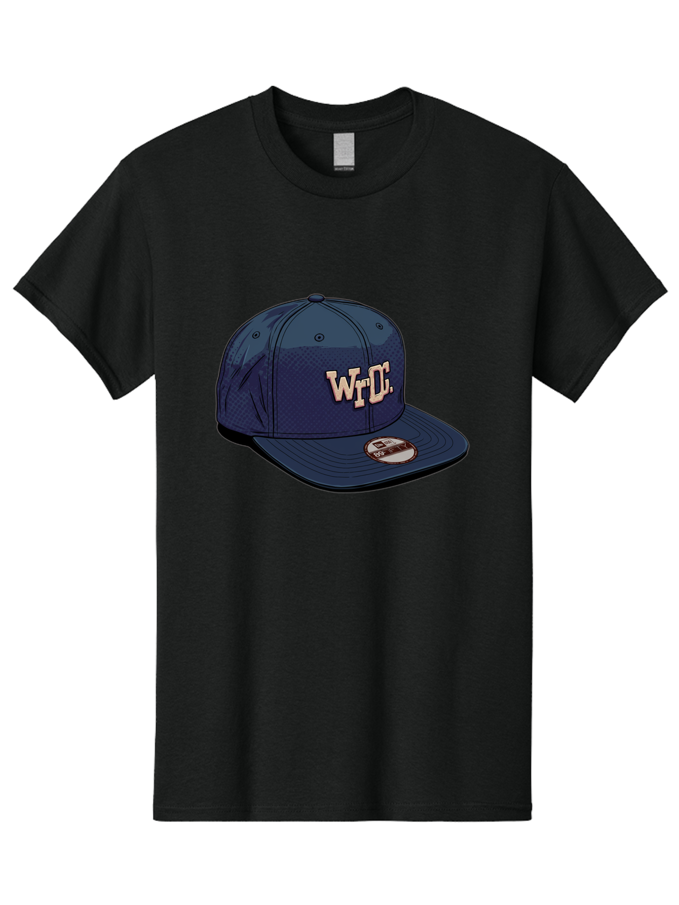 Wrdc-Baseball-Cap Men'S Graphic Tee, 100% Cotton, Comfortable Casual Summer Wear, Machine Washable, Navy Blue Baseball Cap, Trendy Hat, Streetwear Fashion, Wrdc Logo, New Era 59Fifty, Sports Apparel, Logo Design, Fashion Accessory Bad934