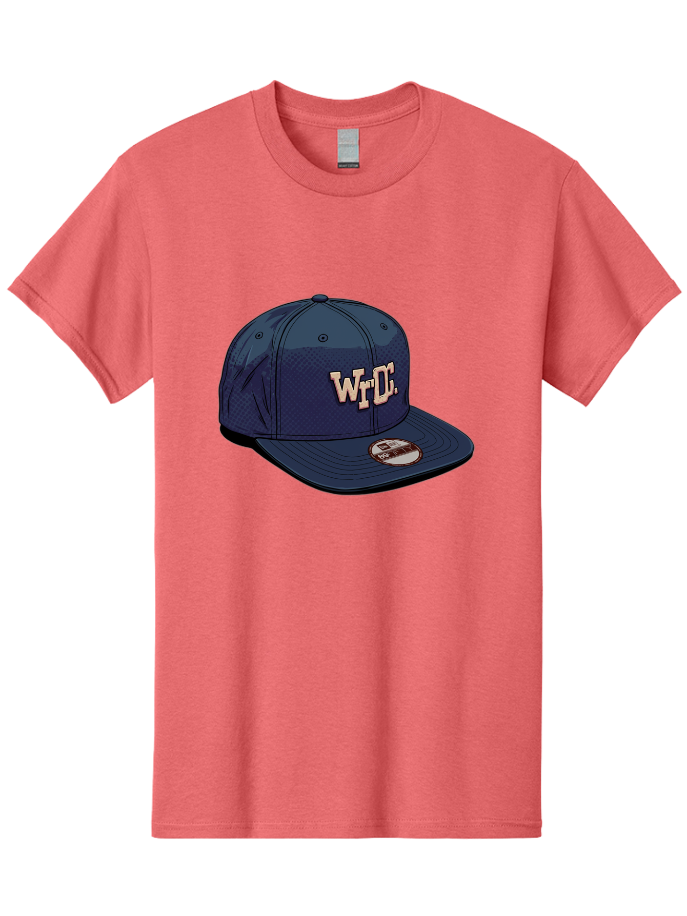 Wrdc-Baseball-Cap Men'S Graphic Tee, 100% Cotton, Comfortable Casual Summer Wear, Machine Washable, Navy Blue Baseball Cap, Trendy Hat, Streetwear Fashion, Wrdc Logo, New Era 59Fifty, Sports Apparel, Logo Design, Fashion Accessory Bad934