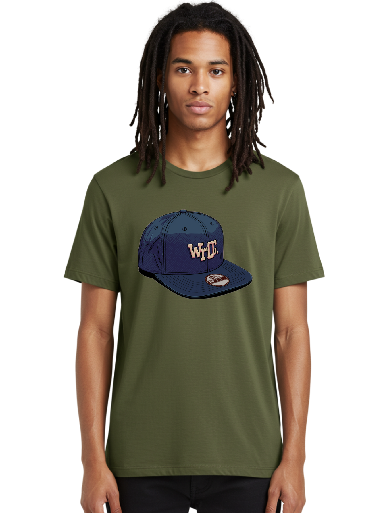 Wrdc-Baseball-Cap Men'S Graphic Tee, 100% Cotton, Comfortable Casual Summer Wear, Machine Washable, Navy Blue Baseball Cap, Trendy Hat, Streetwear Fashion, Wrdc Logo, New Era 59Fifty, Sports Apparel, Logo Design, Fashion Accessory Bad934