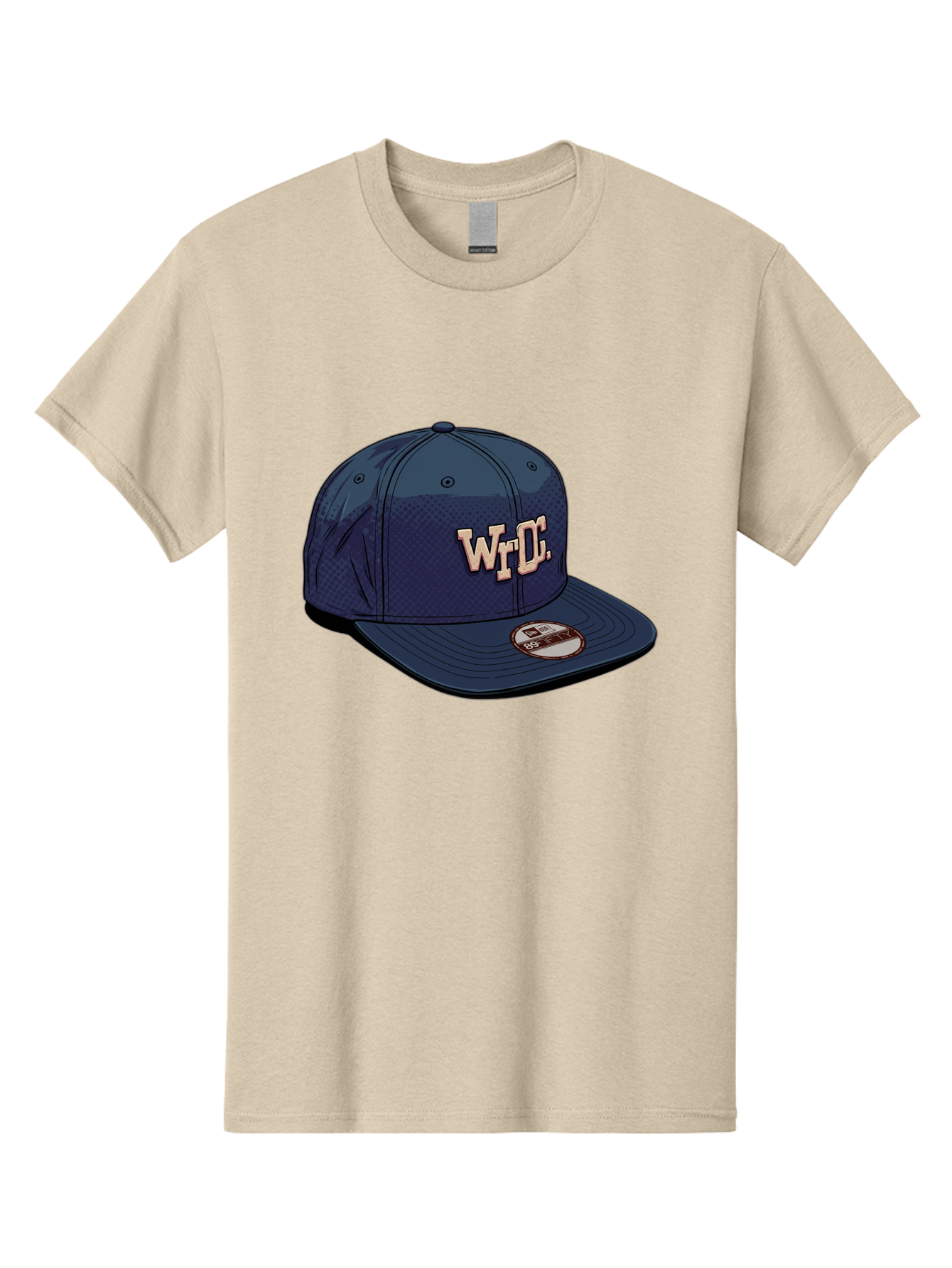 Wrdc-Baseball-Cap Men'S Graphic Tee, 100% Cotton, Comfortable Casual Summer Wear, Machine Washable, Navy Blue Baseball Cap, Trendy Hat, Streetwear Fashion, Wrdc Logo, New Era 59Fifty, Sports Apparel, Logo Design, Fashion Accessory Bad934