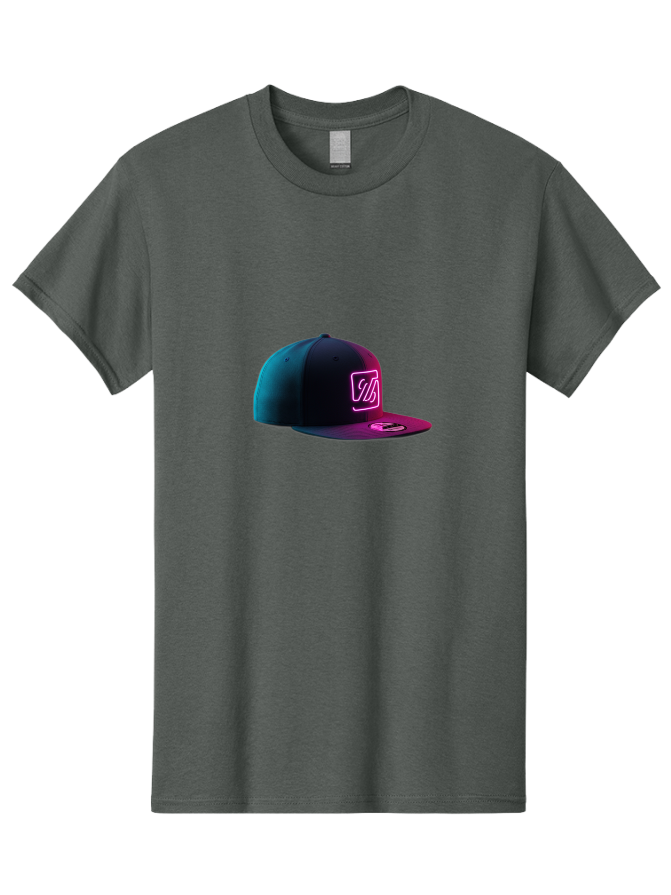 Yd-Logo-Cap Men'S Graphic Tee, 100% Cotton, Comfortable Casual Summer Wear, Machine Washable, Black Baseball Cap, Snapback Hat, Neon Pink Logo, Zild Branding, Streetwear Fashion, Trendy Accessories, Bold Design, Modern Style, Edgy Look Bad936