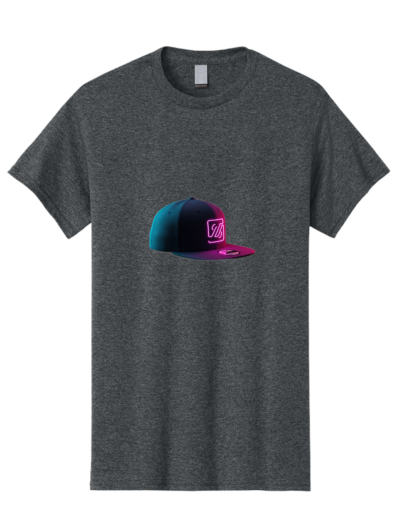 Yd-Logo-Cap Men'S Graphic Tee, 100% Cotton, Comfortable Casual Summer Wear, Machine Washable, Black Baseball Cap, Snapback Hat, Neon Pink Logo, Zild Branding, Streetwear Fashion, Trendy Accessories, Bold Design, Modern Style, Edgy Look Bad936