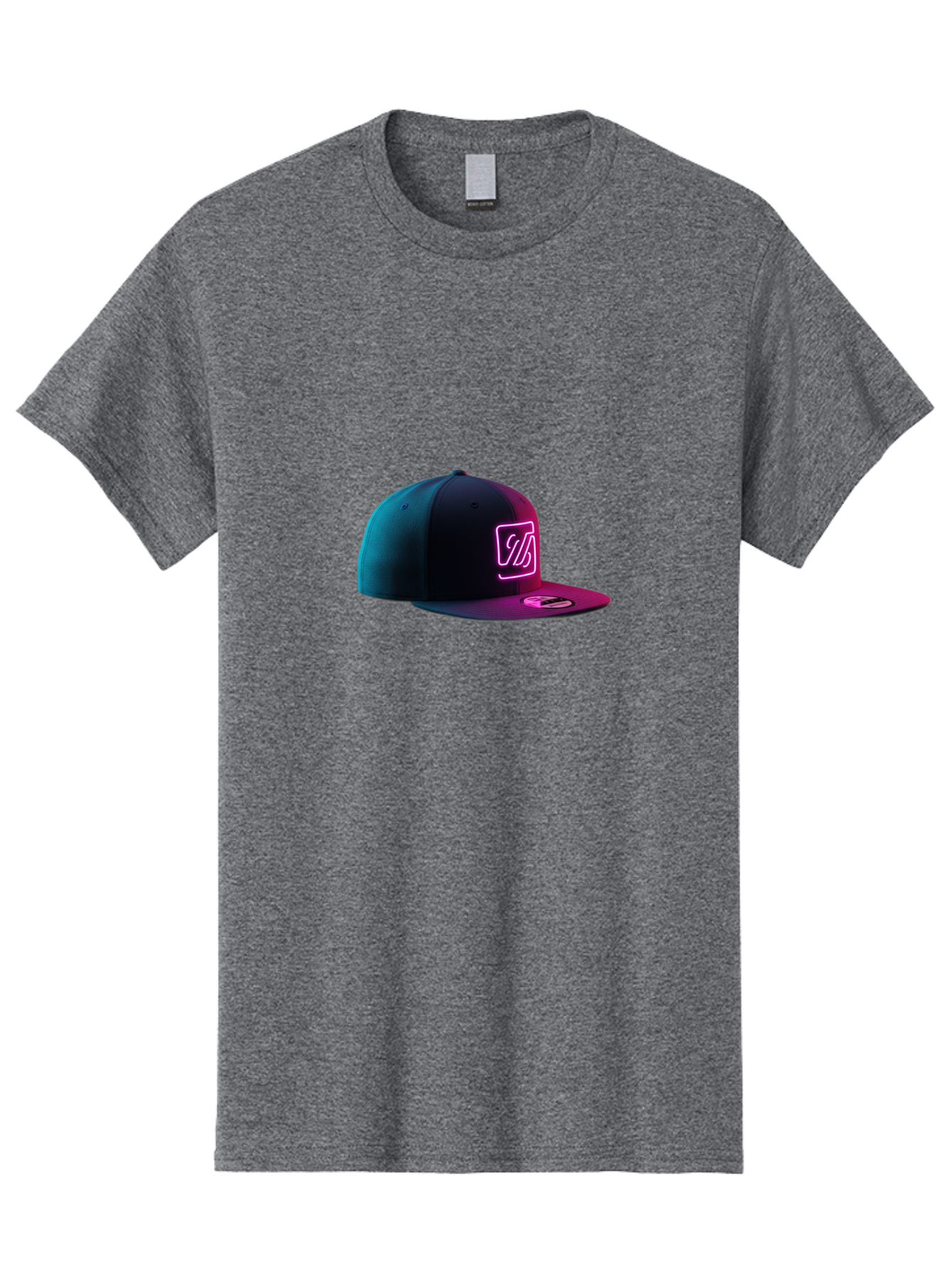 Yd-Logo-Cap Men'S Graphic Tee, 100% Cotton, Comfortable Casual Summer Wear, Machine Washable, Black Baseball Cap, Snapback Hat, Neon Pink Logo, Zild Branding, Streetwear Fashion, Trendy Accessories, Bold Design, Modern Style, Edgy Look Bad936