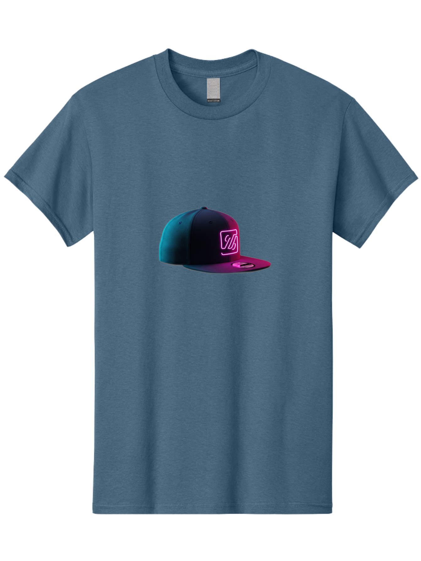 Yd-Logo-Cap Men'S Graphic Tee, 100% Cotton, Comfortable Casual Summer Wear, Machine Washable, Black Baseball Cap, Snapback Hat, Neon Pink Logo, Zild Branding, Streetwear Fashion, Trendy Accessories, Bold Design, Modern Style, Edgy Look Bad936