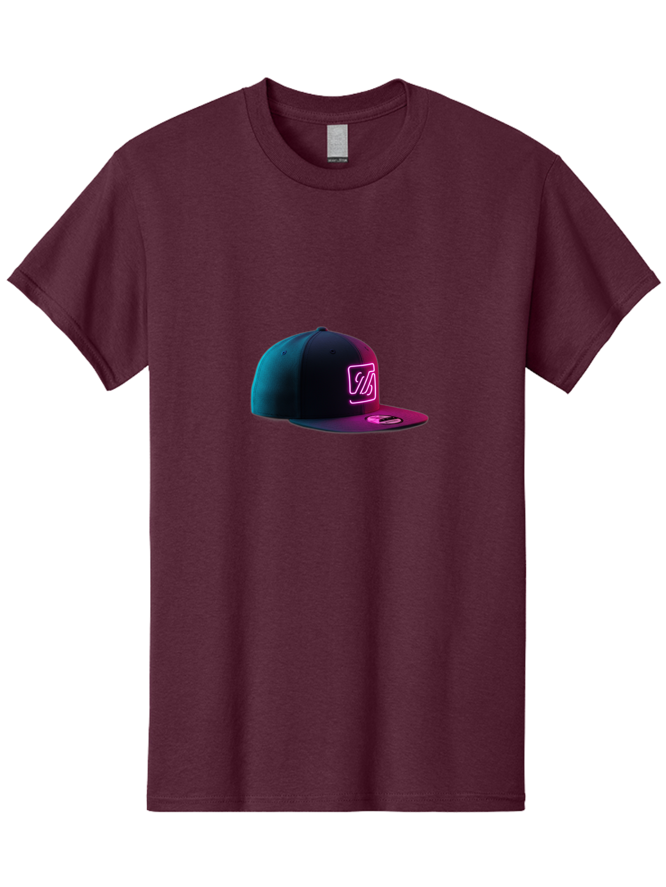 Yd-Logo-Cap Men'S Graphic Tee, 100% Cotton, Comfortable Casual Summer Wear, Machine Washable, Black Baseball Cap, Snapback Hat, Neon Pink Logo, Zild Branding, Streetwear Fashion, Trendy Accessories, Bold Design, Modern Style, Edgy Look Bad936