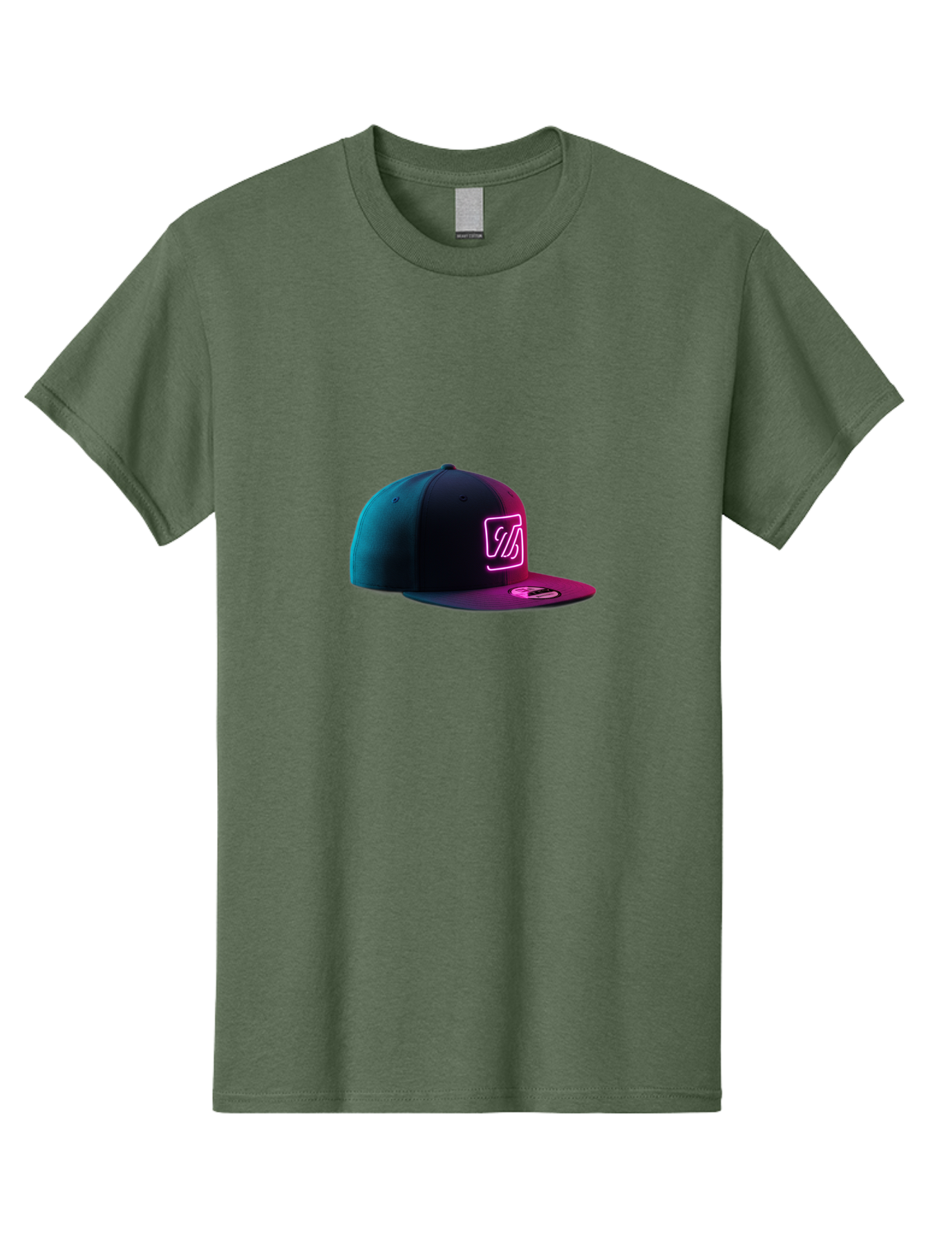 Yd-Logo-Cap Men'S Graphic Tee, 100% Cotton, Comfortable Casual Summer Wear, Machine Washable, Black Baseball Cap, Snapback Hat, Neon Pink Logo, Zild Branding, Streetwear Fashion, Trendy Accessories, Bold Design, Modern Style, Edgy Look Bad936
