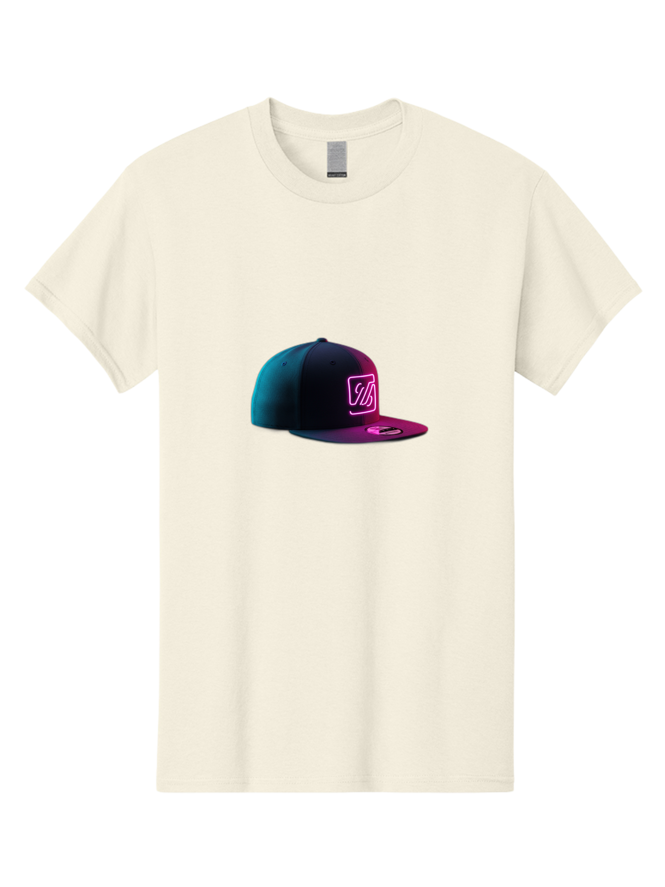 Yd-Logo-Cap Men'S Graphic Tee, 100% Cotton, Comfortable Casual Summer Wear, Machine Washable, Black Baseball Cap, Snapback Hat, Neon Pink Logo, Zild Branding, Streetwear Fashion, Trendy Accessories, Bold Design, Modern Style, Edgy Look Bad936