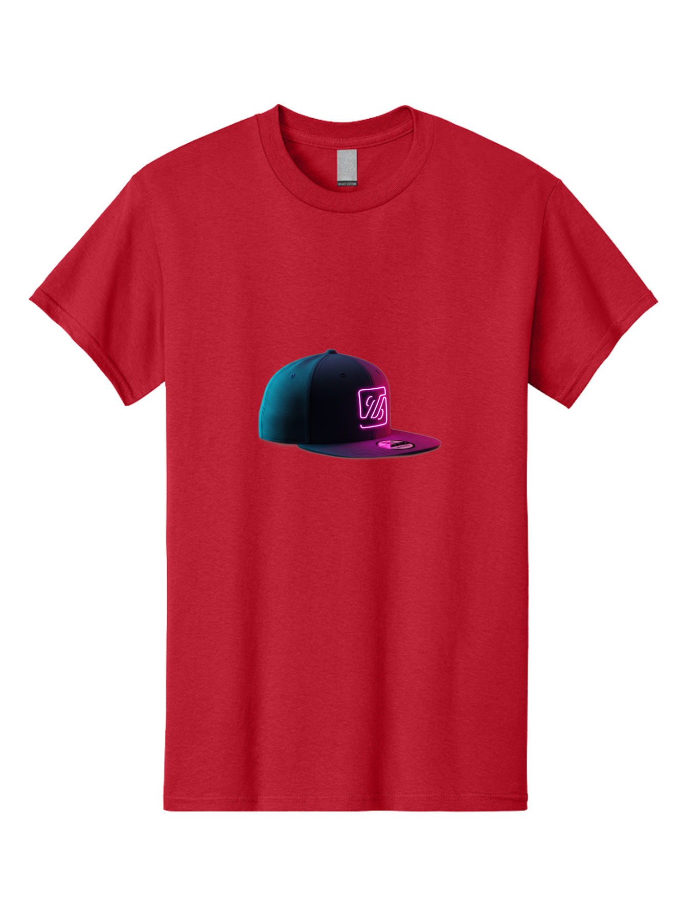 Yd-Logo-Cap Men'S Graphic Tee, 100% Cotton, Comfortable Casual Summer Wear, Machine Washable, Black Baseball Cap, Snapback Hat, Neon Pink Logo, Zild Branding, Streetwear Fashion, Trendy Accessories, Bold Design, Modern Style, Edgy Look Bad936
