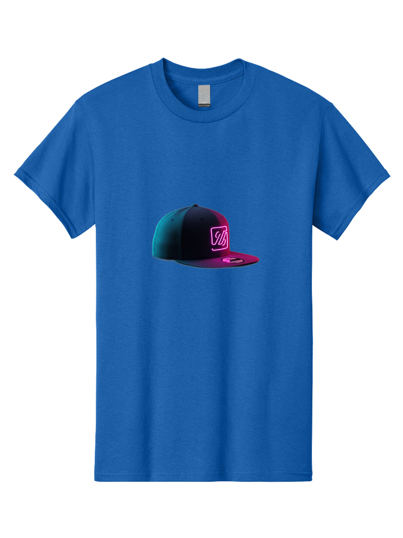 Yd-Logo-Cap Men'S Graphic Tee, 100% Cotton, Comfortable Casual Summer Wear, Machine Washable, Black Baseball Cap, Snapback Hat, Neon Pink Logo, Zild Branding, Streetwear Fashion, Trendy Accessories, Bold Design, Modern Style, Edgy Look Bad936
