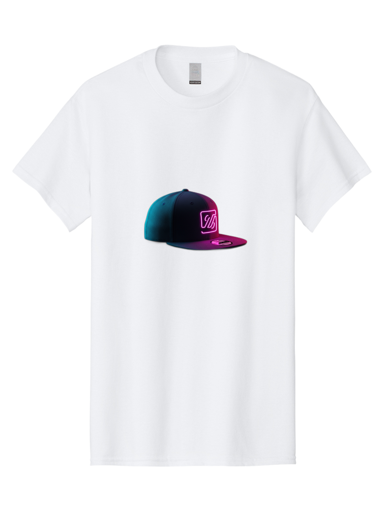 Yd-Logo-Cap Men'S Graphic Tee, 100% Cotton, Comfortable Casual Summer Wear, Machine Washable, Black Baseball Cap, Snapback Hat, Neon Pink Logo, Zild Branding, Streetwear Fashion, Trendy Accessories, Bold Design, Modern Style, Edgy Look Bad936