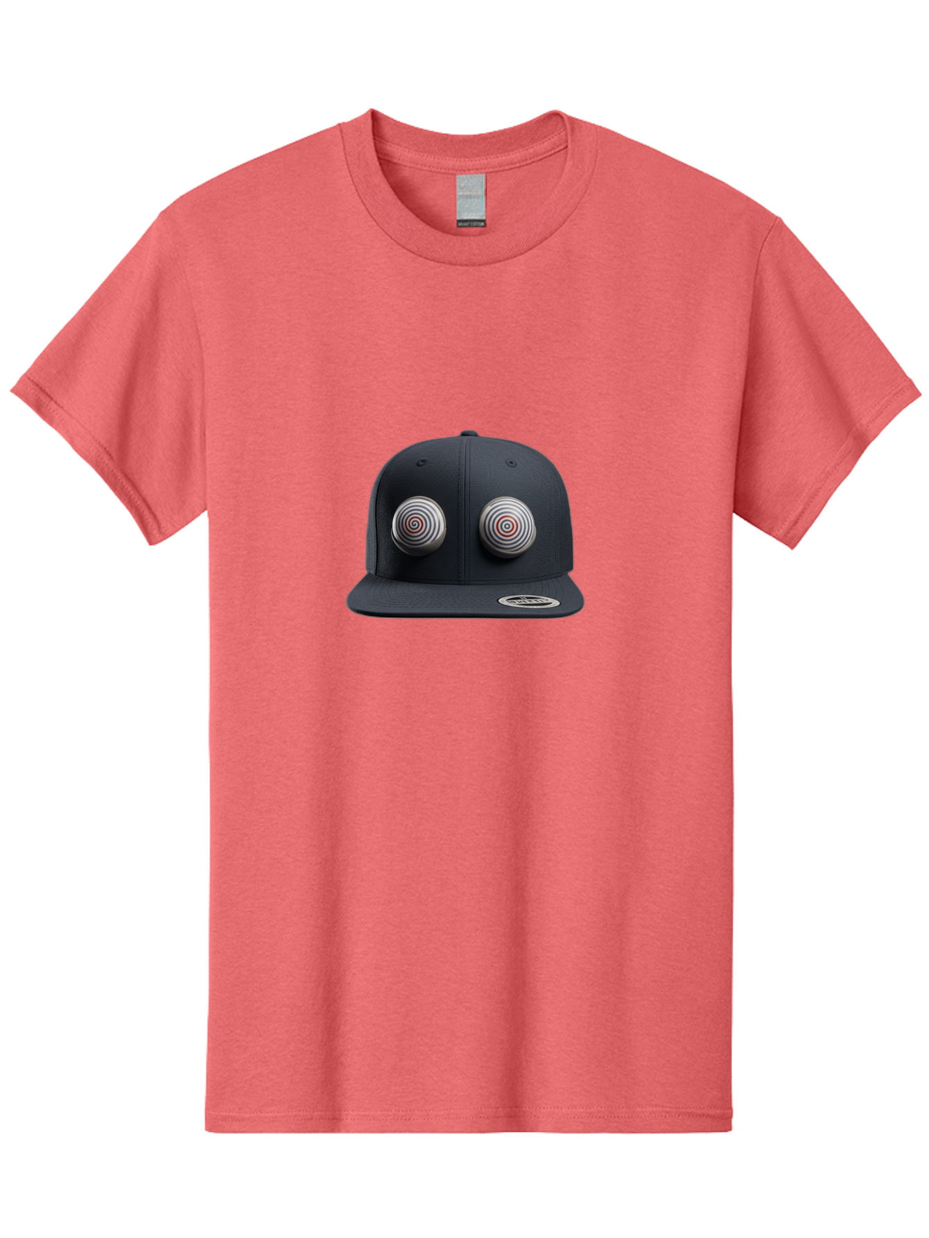 Yeezy-Gap-Cap Men'S Graphic Tee, 100% Cotton, Comfortable Casual Summer Wear, Machine Washable, Black Baseball Cap, Silver Spiral Designs, Eye-Catching Details, Sleek Hat Design, Fashion Accessory, Urban Style, Modern Headwear, Black Cap, Bad937