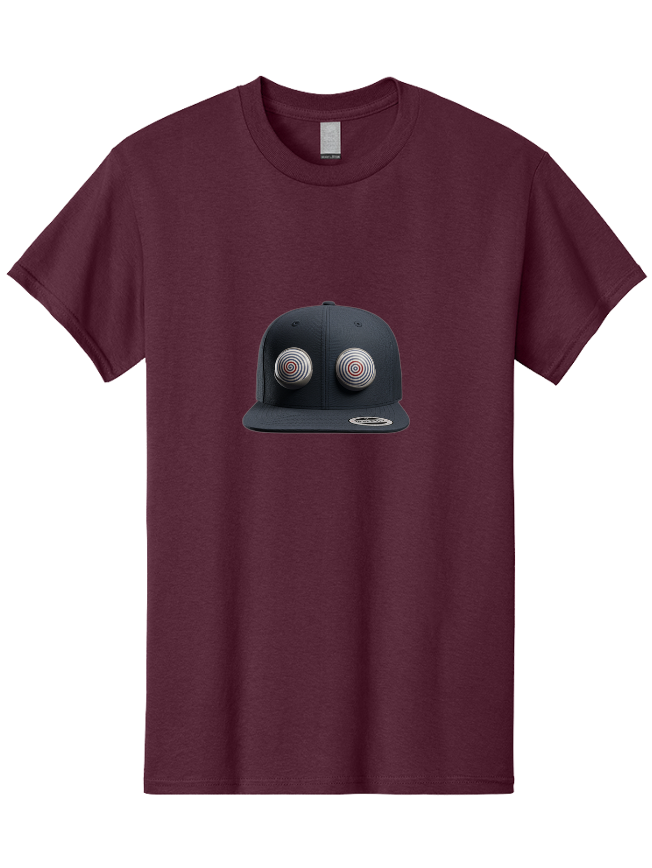 Yeezy-Gap-Cap Men'S Graphic Tee, 100% Cotton, Comfortable Casual Summer Wear, Machine Washable, Black Baseball Cap, Silver Spiral Designs, Eye-Catching Details, Sleek Hat Design, Fashion Accessory, Urban Style, Modern Headwear, Black Cap, Bad937