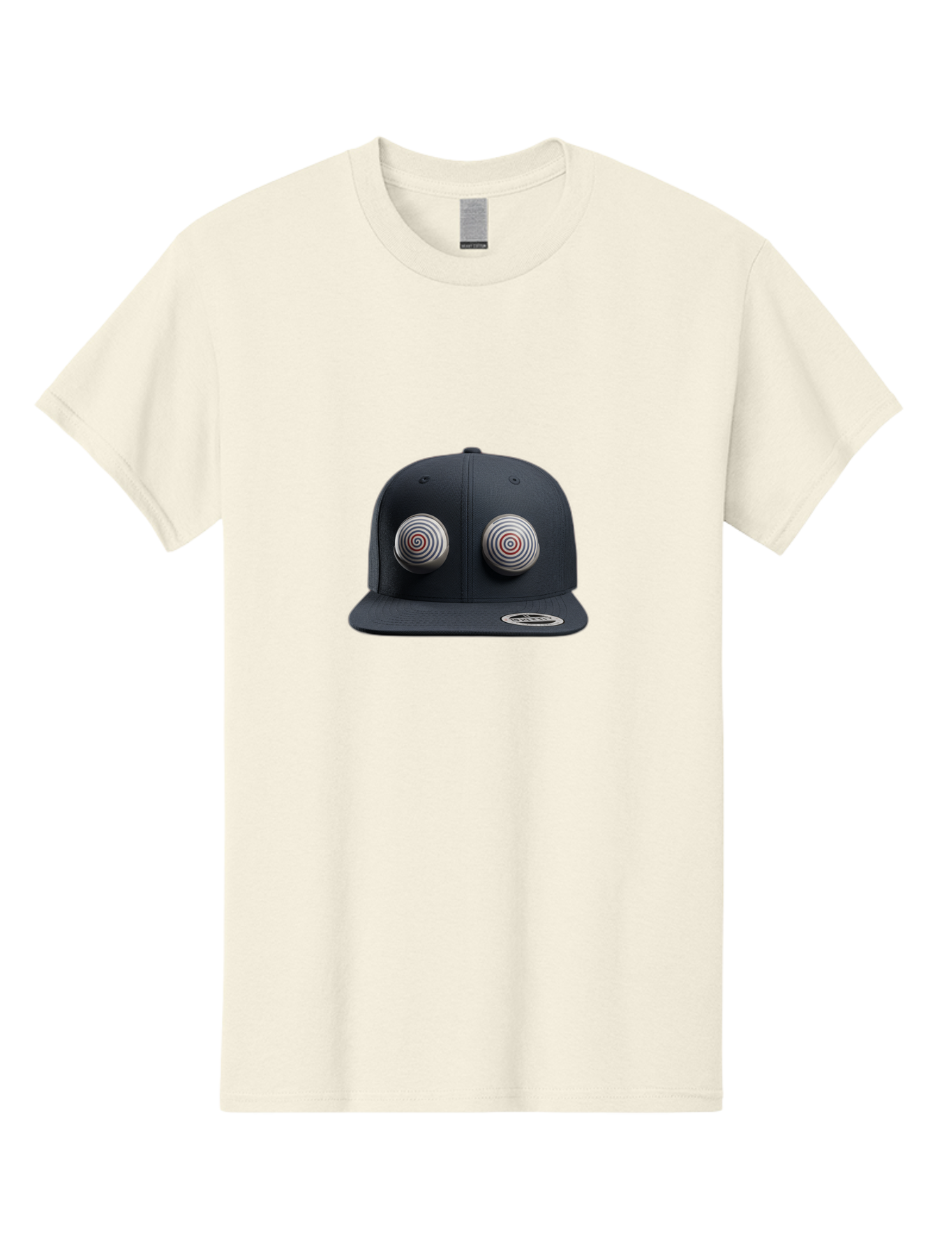 Yeezy-Gap-Cap Men'S Graphic Tee, 100% Cotton, Comfortable Casual Summer Wear, Machine Washable, Black Baseball Cap, Silver Spiral Designs, Eye-Catching Details, Sleek Hat Design, Fashion Accessory, Urban Style, Modern Headwear, Black Cap, Bad937
