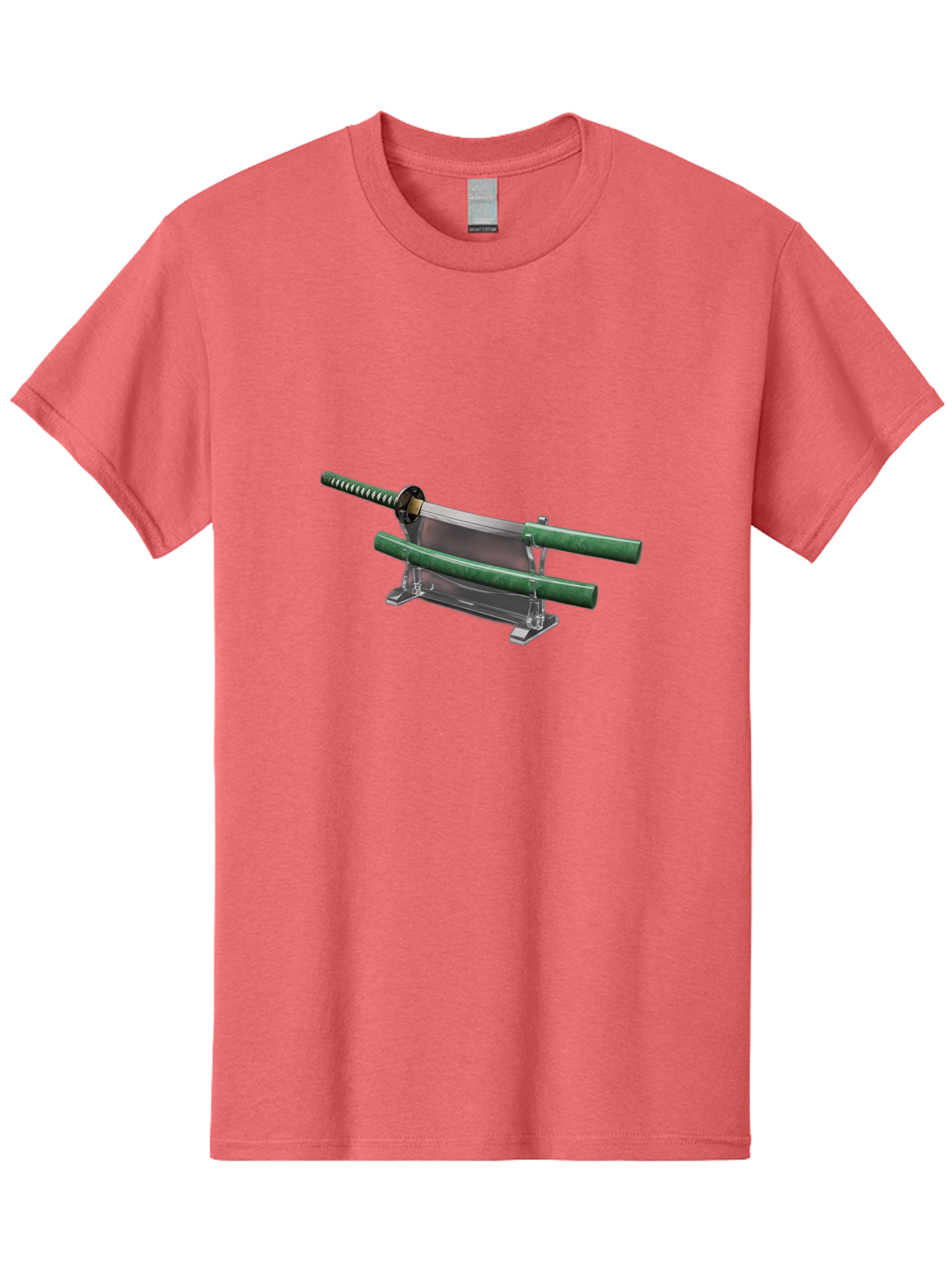 Katana-1 Men'S Graphic Tee, 100% Cotton, Comfortable Casual Summer Wear, Machine Washable, Samurai Sword On Stand, Katana Display, Vintage Swords, Japanese Blade, Traditional Craftsmanship, Sword Art, Historical Warfare, Steel Sword Bad957