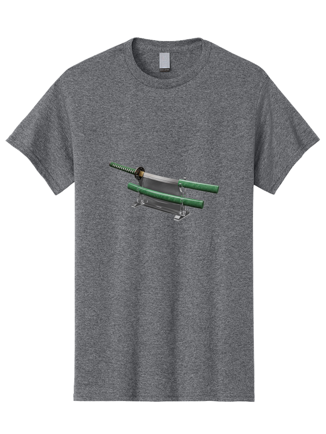 Katana-1 Men'S Graphic Tee, 100% Cotton, Comfortable Casual Summer Wear, Machine Washable, Samurai Sword On Stand, Katana Display, Vintage Swords, Japanese Blade, Traditional Craftsmanship, Sword Art, Historical Warfare, Steel Sword Bad957