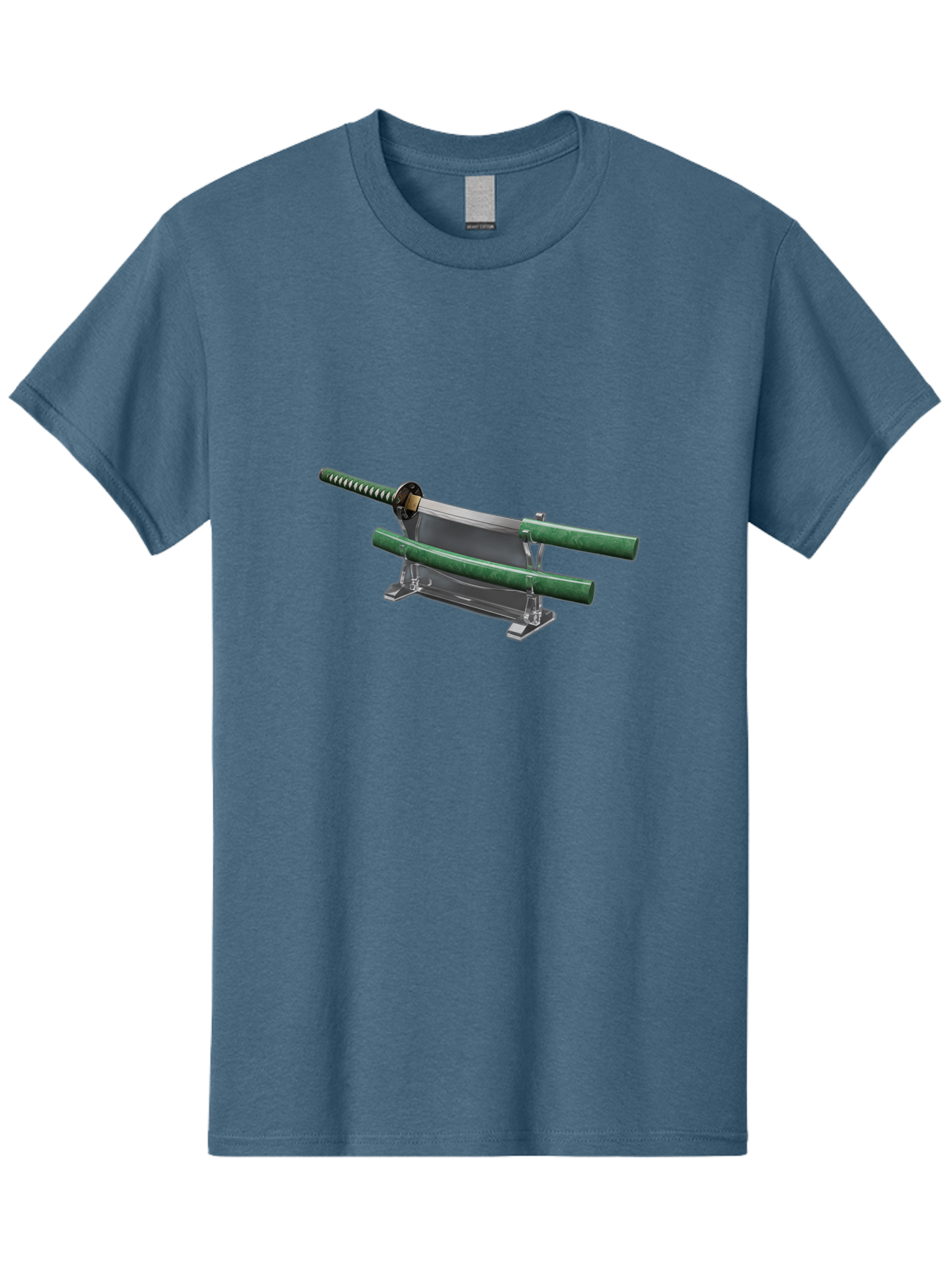 Katana-1 Men'S Graphic Tee, 100% Cotton, Comfortable Casual Summer Wear, Machine Washable, Samurai Sword On Stand, Katana Display, Vintage Swords, Japanese Blade, Traditional Craftsmanship, Sword Art, Historical Warfare, Steel Sword Bad957