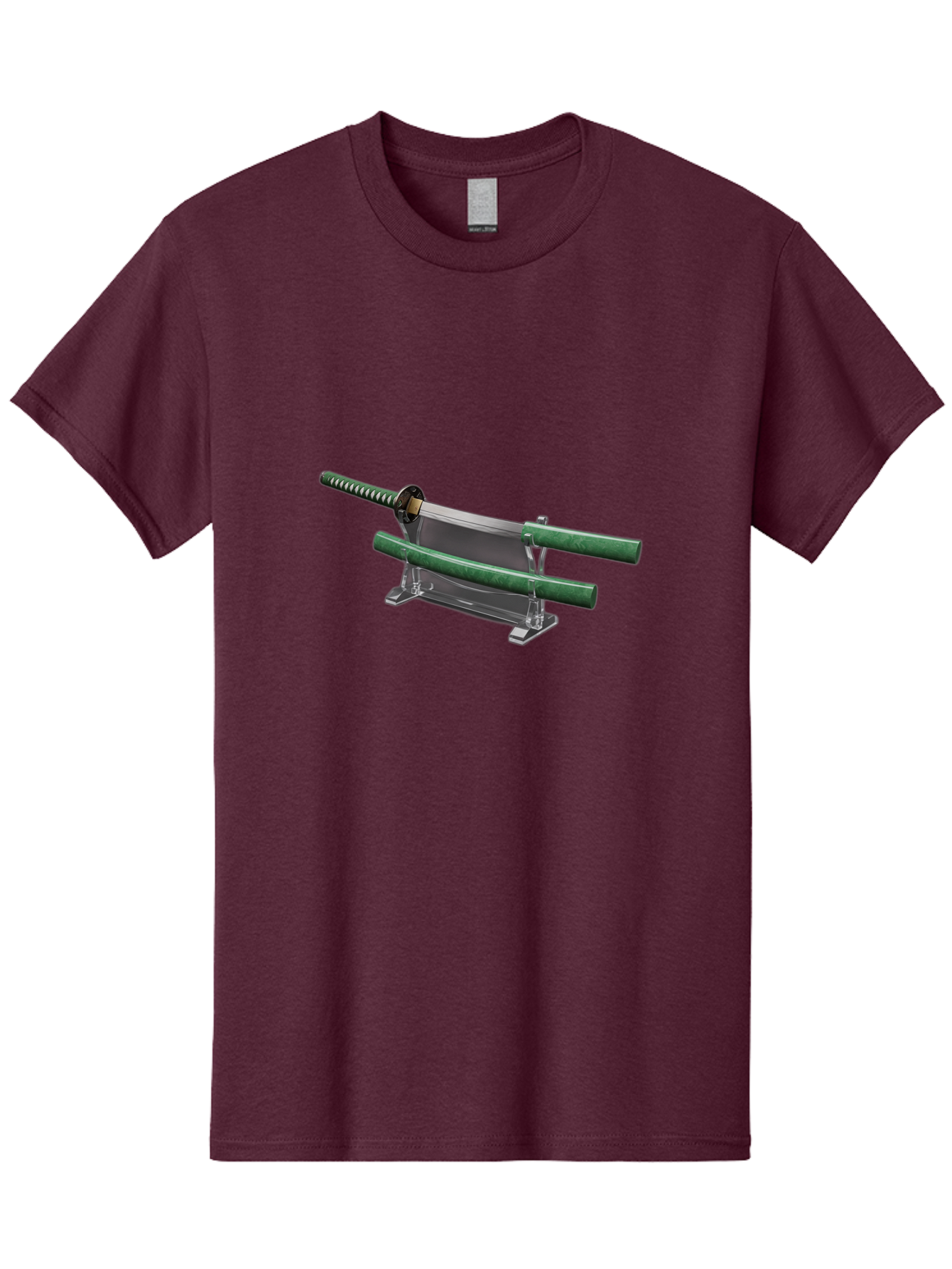 Katana-1 Men'S Graphic Tee, 100% Cotton, Comfortable Casual Summer Wear, Machine Washable, Samurai Sword On Stand, Katana Display, Vintage Swords, Japanese Blade, Traditional Craftsmanship, Sword Art, Historical Warfare, Steel Sword Bad957