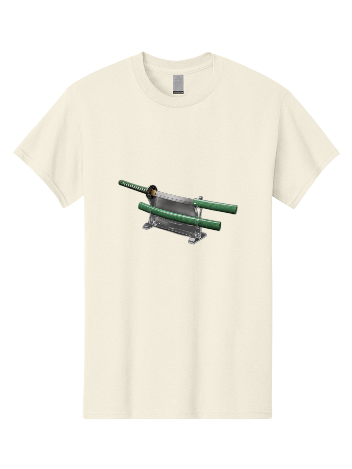 Katana-1 Men'S Graphic Tee, 100% Cotton, Comfortable Casual Summer Wear, Machine Washable, Samurai Sword On Stand, Katana Display, Vintage Swords, Japanese Blade, Traditional Craftsmanship, Sword Art, Historical Warfare, Steel Sword Bad957