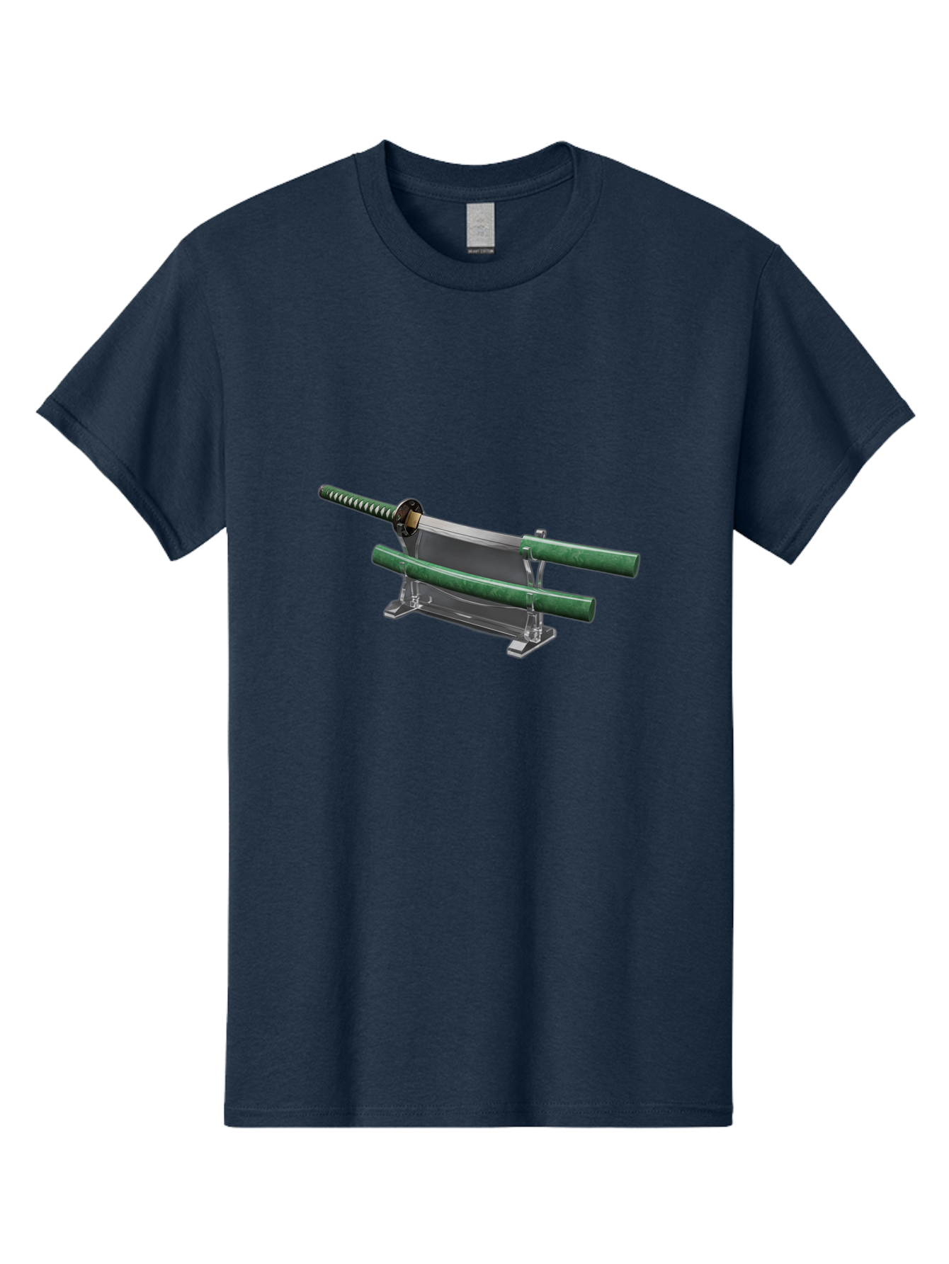 Katana-1 Men'S Graphic Tee, 100% Cotton, Comfortable Casual Summer Wear, Machine Washable, Samurai Sword On Stand, Katana Display, Vintage Swords, Japanese Blade, Traditional Craftsmanship, Sword Art, Historical Warfare, Steel Sword Bad957