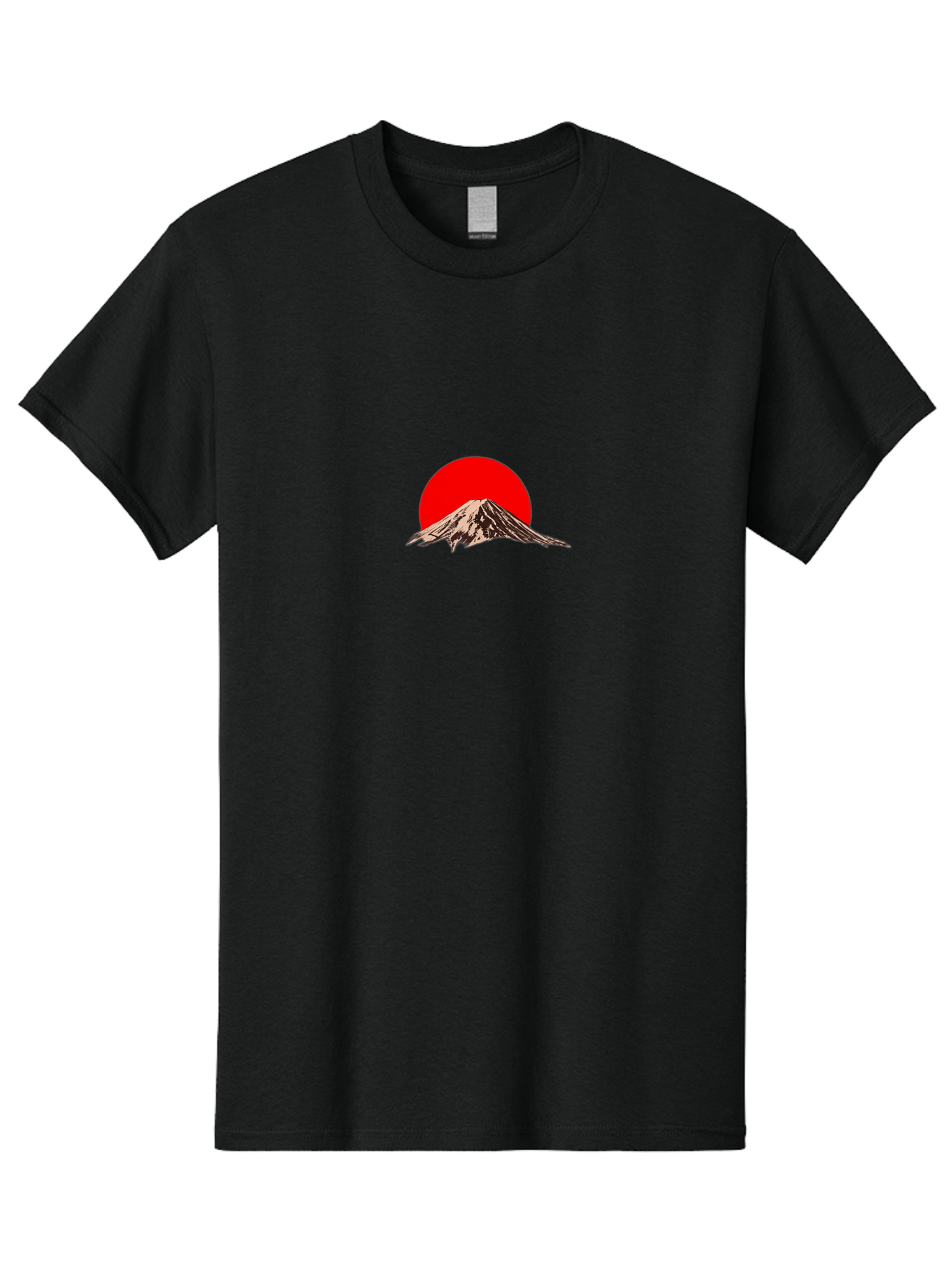 Mount-Fuji-5 Men'S Graphic Tee, 100% Cotton, Comfortable Casual Summer Wear, Machine Washable, Mount Fuji, Japanese Mountain, Iconic Landmark, Red Sun, Serene Landscape, Peaceful Atmosphere, Traditional Japan, Cultural Heritage, Bad970