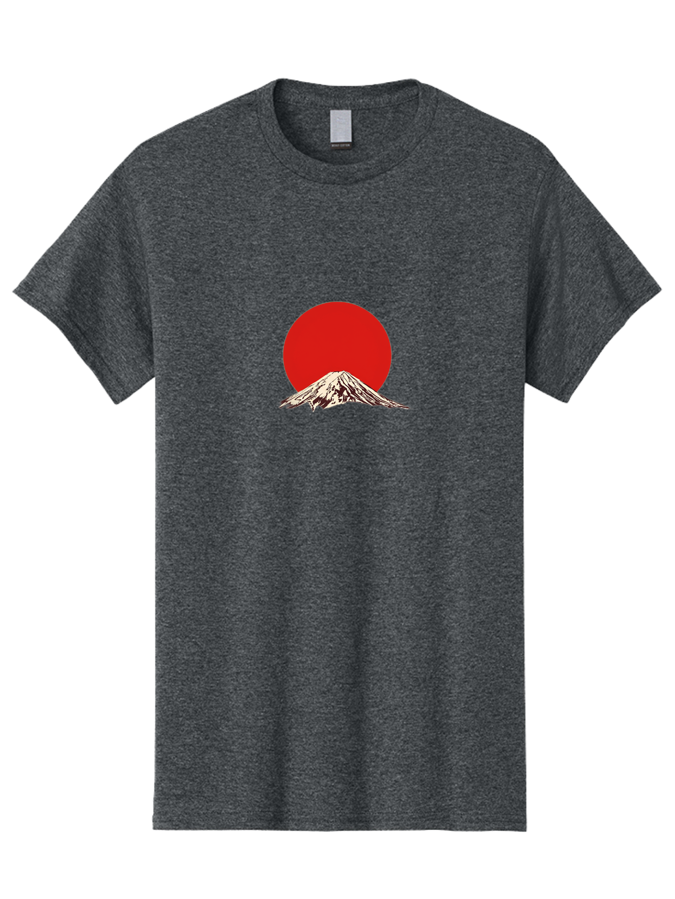 Mount-Fuji-7 Men'S Graphic Tee, 100% Cotton, Comfortable Casual Summer Wear, Machine Washable, Mount Fuji, Red Sun, Japanese Mountain, Iconic Landmark, Serene Landscape, Snow-Capped Peak, Minimalist Design, Bold Colors Bad972