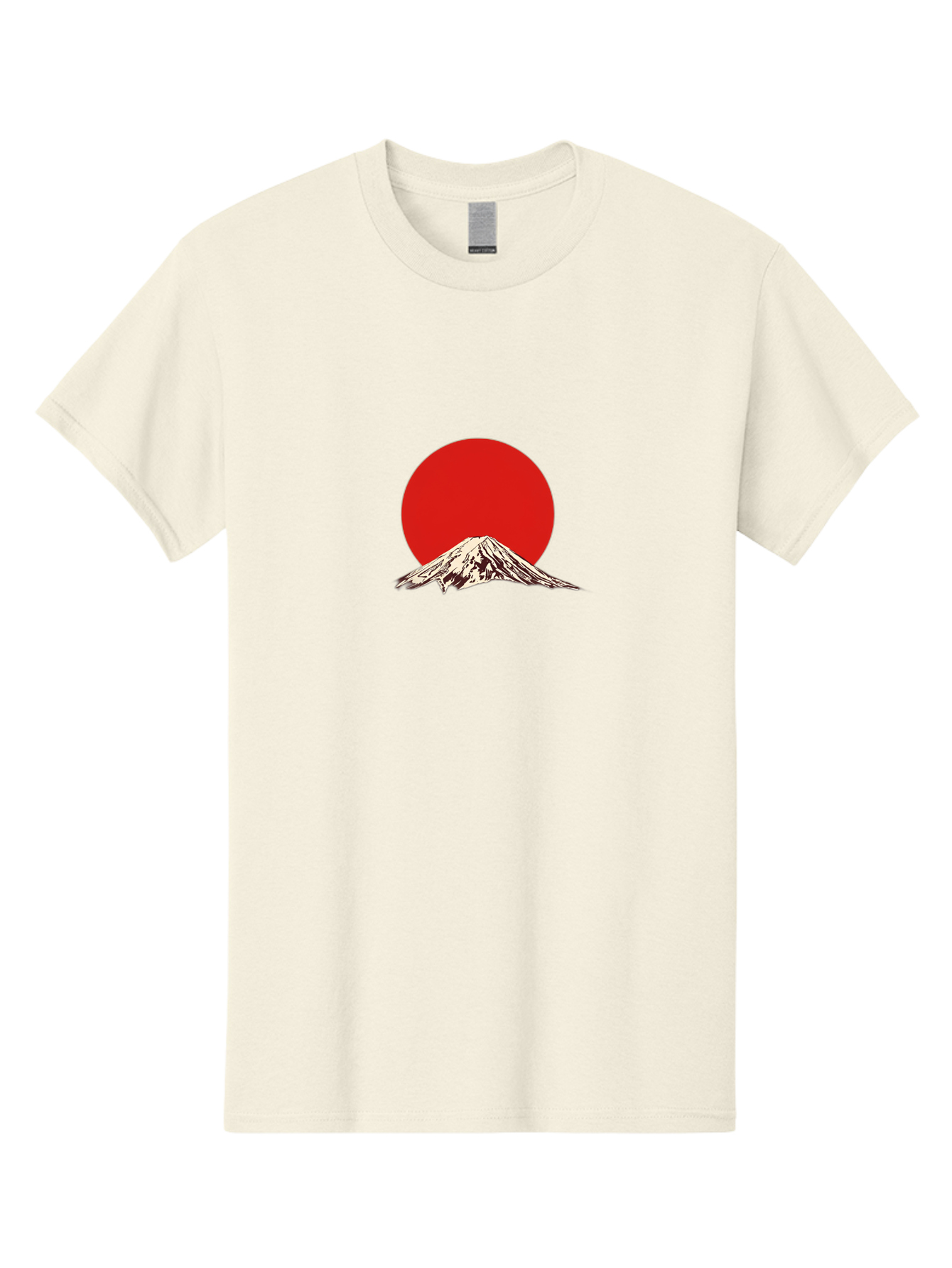 Mount-Fuji-7 Men'S Graphic Tee, 100% Cotton, Comfortable Casual Summer Wear, Machine Washable, Mount Fuji, Red Sun, Japanese Mountain, Iconic Landmark, Serene Landscape, Snow-Capped Peak, Minimalist Design, Bold Colors Bad972