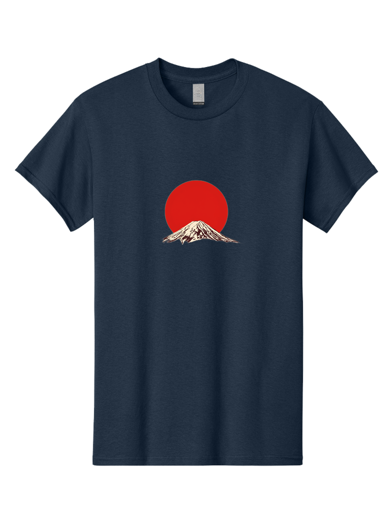 Mount-Fuji-7 Men'S Graphic Tee, 100% Cotton, Comfortable Casual Summer Wear, Machine Washable, Mount Fuji, Red Sun, Japanese Mountain, Iconic Landmark, Serene Landscape, Snow-Capped Peak, Minimalist Design, Bold Colors Bad972