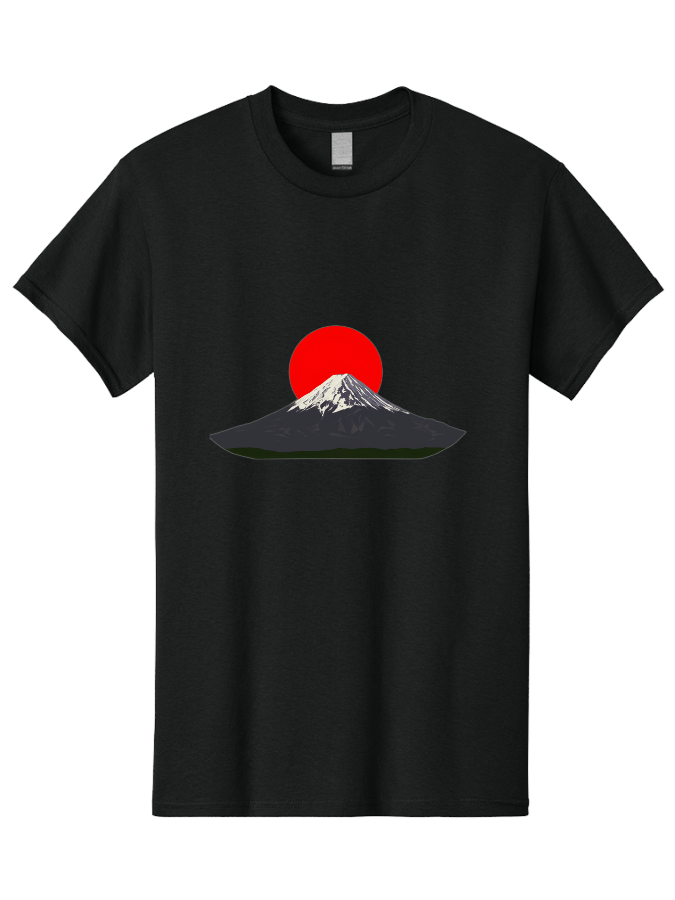 Mount-Fuji-9 Men'S Graphic Tee, 100% Cotton, Comfortable Casual Summer Wear, Machine Washable, Mount Fuji Silhouette, Red Sun, Japanese Landscape, Minimalist Design, Iconic Mountain, Serene Atmosphere, Cultural Symbol, Japan Tourism Bad974