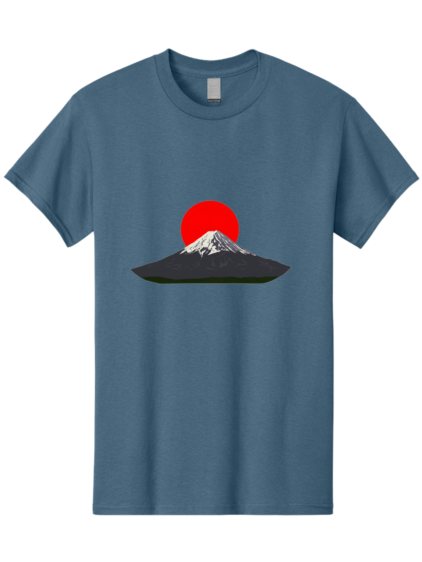 Mount-Fuji-9 Men'S Graphic Tee, 100% Cotton, Comfortable Casual Summer Wear, Machine Washable, Mount Fuji Silhouette, Red Sun, Japanese Landscape, Minimalist Design, Iconic Mountain, Serene Atmosphere, Cultural Symbol, Japan Tourism Bad974