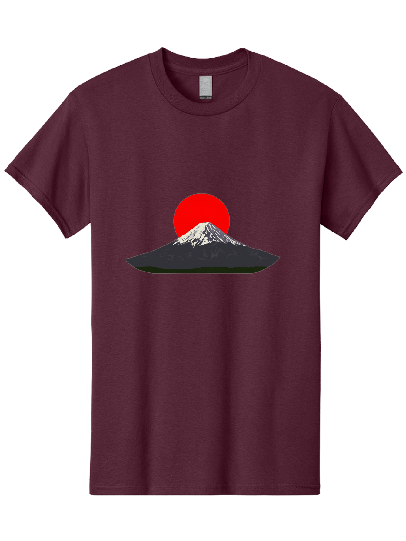 Mount-Fuji-9 Men'S Graphic Tee, 100% Cotton, Comfortable Casual Summer Wear, Machine Washable, Mount Fuji Silhouette, Red Sun, Japanese Landscape, Minimalist Design, Iconic Mountain, Serene Atmosphere, Cultural Symbol, Japan Tourism Bad974