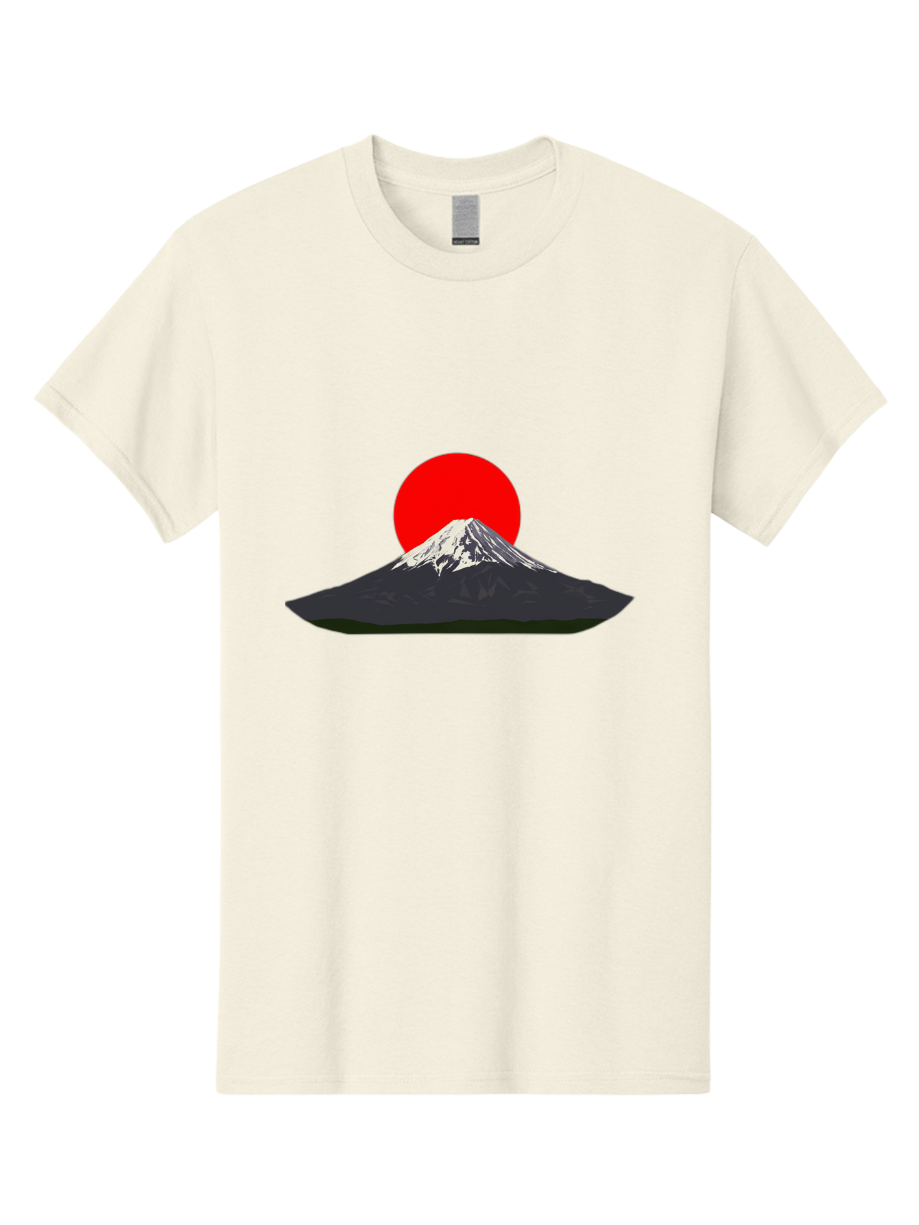Mount-Fuji-9 Men'S Graphic Tee, 100% Cotton, Comfortable Casual Summer Wear, Machine Washable, Mount Fuji Silhouette, Red Sun, Japanese Landscape, Minimalist Design, Iconic Mountain, Serene Atmosphere, Cultural Symbol, Japan Tourism Bad974