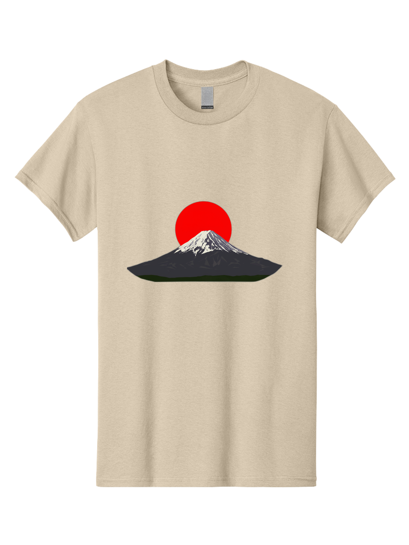 Mount-Fuji-9 Men'S Graphic Tee, 100% Cotton, Comfortable Casual Summer Wear, Machine Washable, Mount Fuji Silhouette, Red Sun, Japanese Landscape, Minimalist Design, Iconic Mountain, Serene Atmosphere, Cultural Symbol, Japan Tourism Bad974