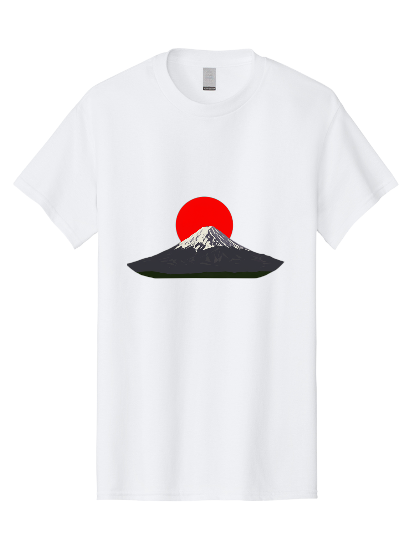 Mount-Fuji-9 Men'S Graphic Tee, 100% Cotton, Comfortable Casual Summer Wear, Machine Washable, Mount Fuji Silhouette, Red Sun, Japanese Landscape, Minimalist Design, Iconic Mountain, Serene Atmosphere, Cultural Symbol, Japan Tourism Bad974