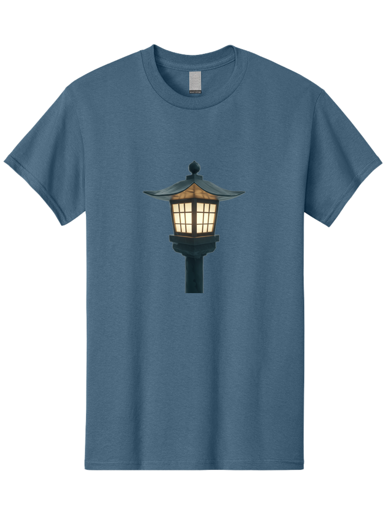 Pagoda-Lamp-Post Men'S Graphic Tee, 100% Cotton, Comfortable Casual Summer Wear, Machine Washable, Outdoor Lamp, Garden Light, Pagoda Style, Black Metal, Decorative Lantern, Soft Glow, Warm Lighting, Elegant Design, Traditional Architecture Bad979