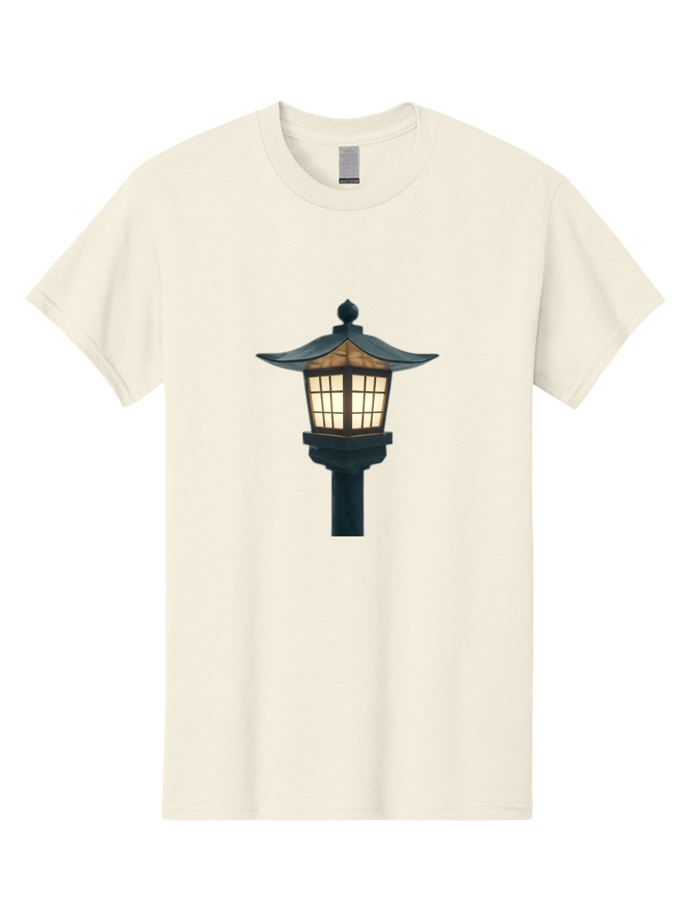 Pagoda-Lamp-Post Men'S Graphic Tee, 100% Cotton, Comfortable Casual Summer Wear, Machine Washable, Outdoor Lamp, Garden Light, Pagoda Style, Black Metal, Decorative Lantern, Soft Glow, Warm Lighting, Elegant Design, Traditional Architecture Bad979
