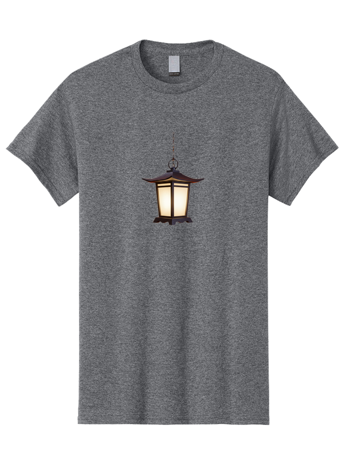 Pagoda-Lantern-1 Men'S Graphic Tee, 100% Cotton, Comfortable Casual Summer Wear, Machine Washable, Hanging Lamp, Japanese Lantern, Pagoda Style, Soft Lighting, Warm Glow, Interior Decor, Ambient Light, Traditional Design, Ornate Details Bad980