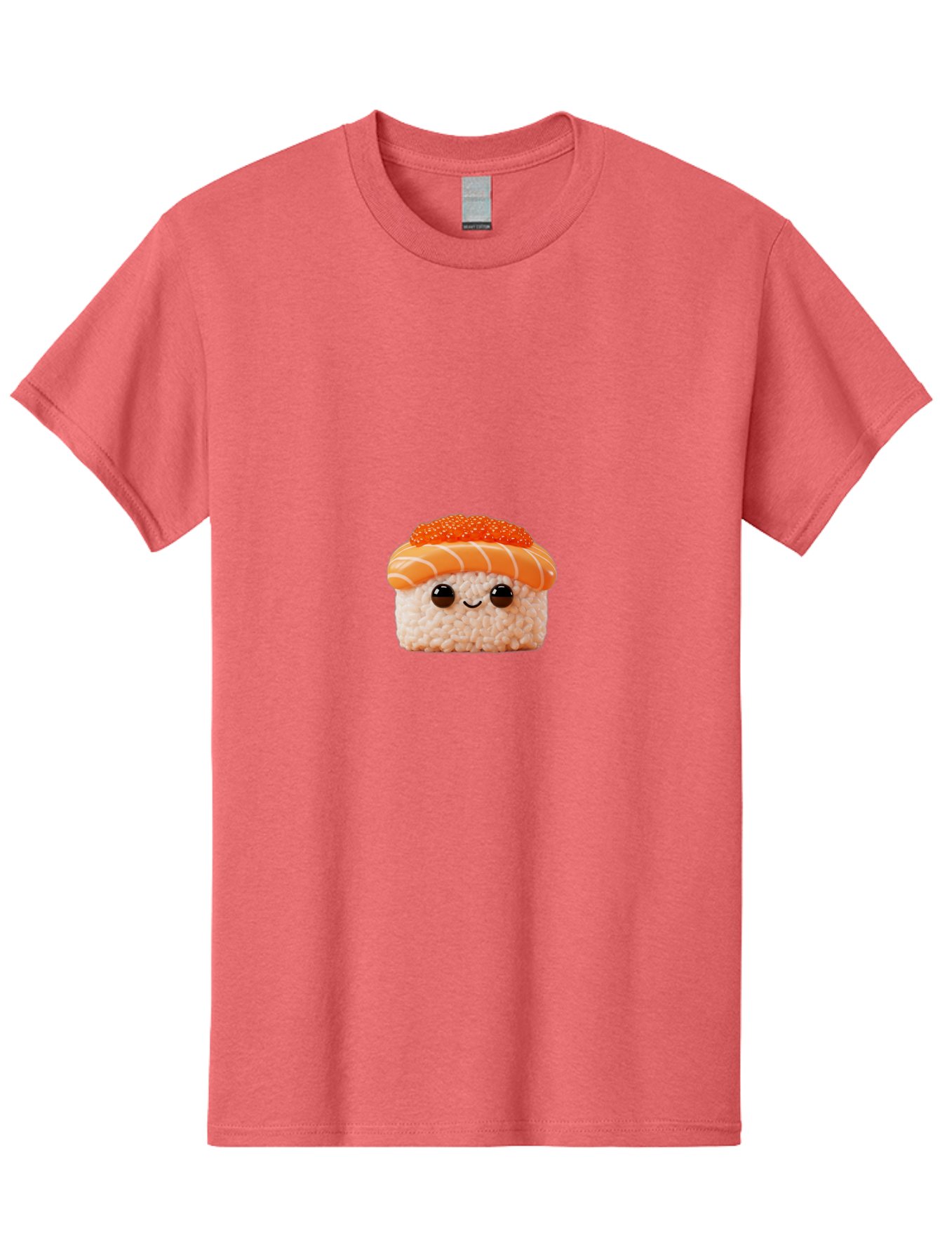 Sushi-Plush-Toy Men'S Graphic Tee, 100% Cotton, Comfortable Casual Summer Wear, Machine Washable, Kawaii Sushi, Cute Sushi, Adorable Plushie, Japanese Food, Sushi Plush Toy, Cartoon Sushi, Cute Food, Food Plushie, Sushi Character, Bad997