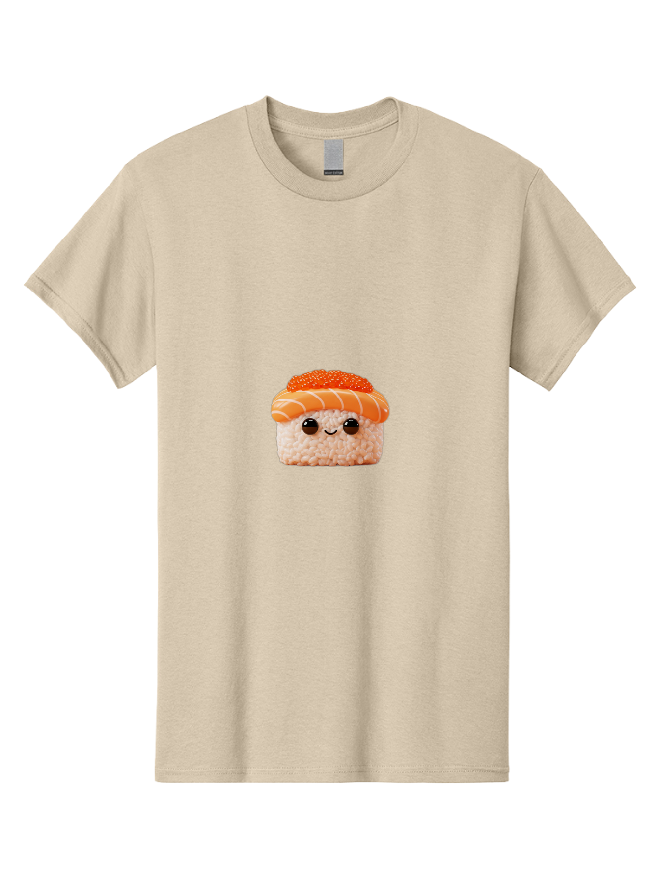 Sushi-Plush-Toy Men'S Graphic Tee, 100% Cotton, Comfortable Casual Summer Wear, Machine Washable, Kawaii Sushi, Cute Sushi, Adorable Plushie, Japanese Food, Sushi Plush Toy, Cartoon Sushi, Cute Food, Food Plushie, Sushi Character, Bad997