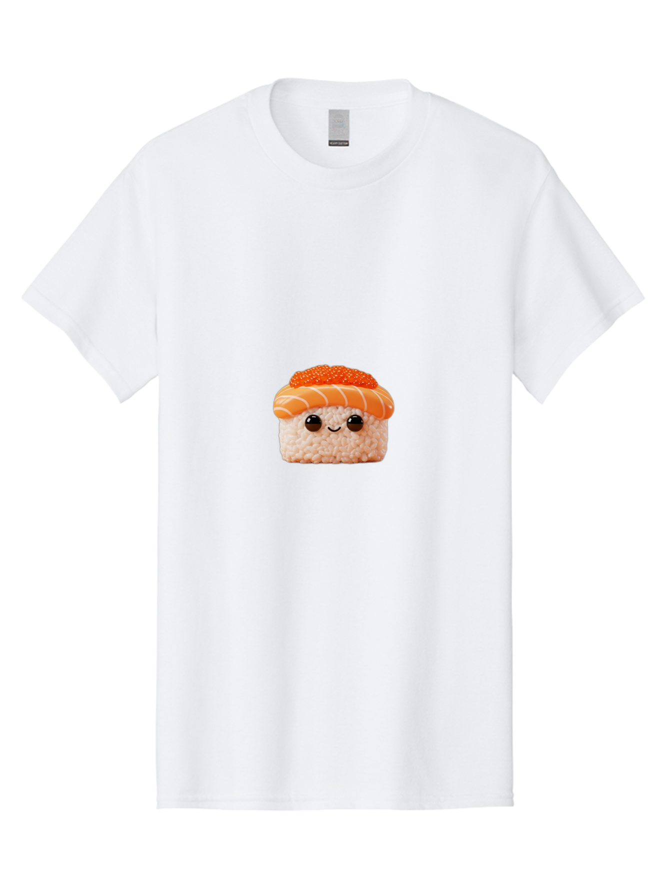 Sushi-Plush-Toy Men'S Graphic Tee, 100% Cotton, Comfortable Casual Summer Wear, Machine Washable, Kawaii Sushi, Cute Sushi, Adorable Plushie, Japanese Food, Sushi Plush Toy, Cartoon Sushi, Cute Food, Food Plushie, Sushi Character, Bad997