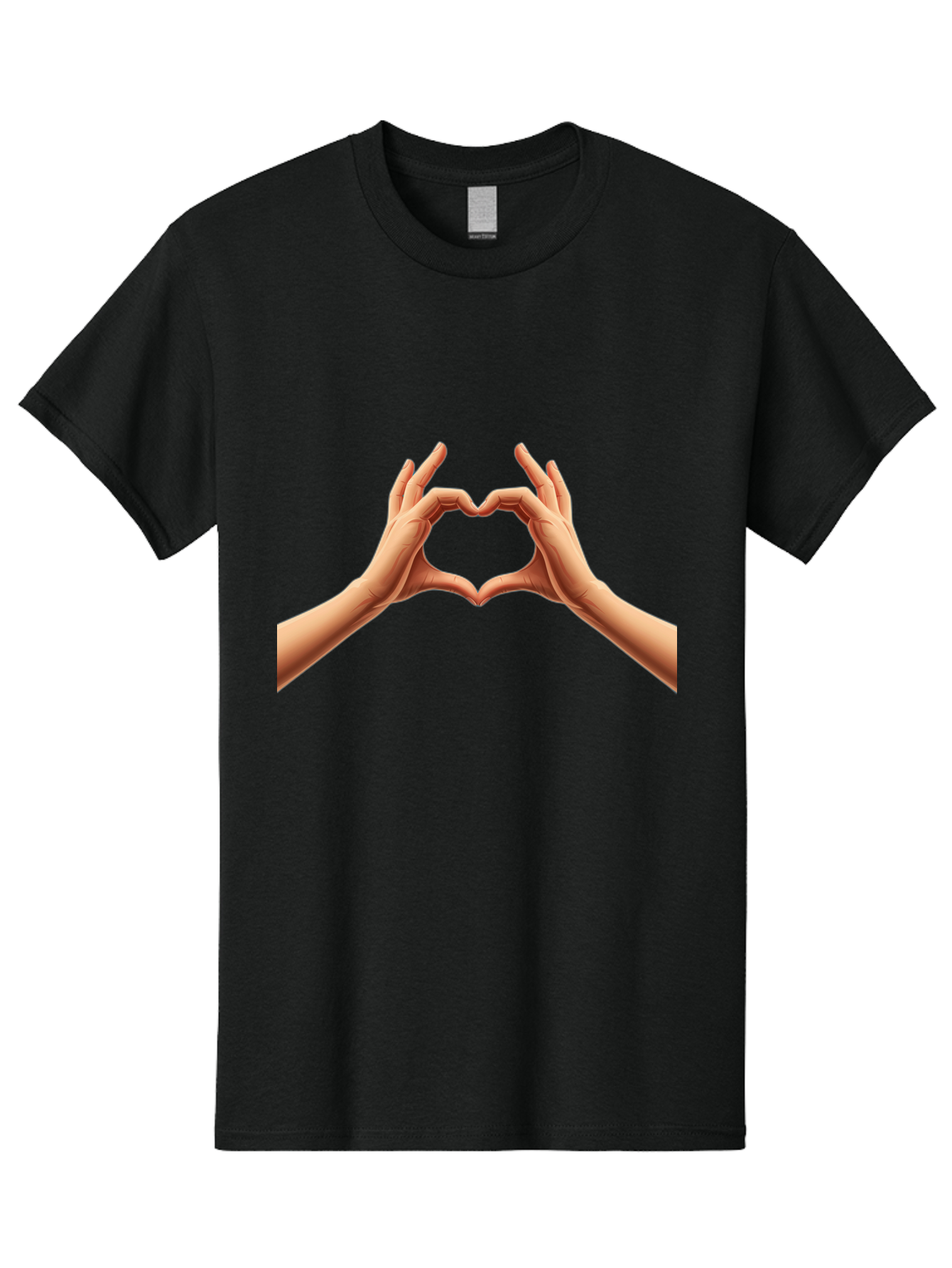 Hands-Forming-Heart Men'S Graphic Tee, 100% Cotton, Comfortable Casual Summer Wear, Machine Washable, Hands Forming A Heart, Love Symbol, Heart Gesture, Affection, Tenderness, Care, Kindness, Charity, Volunteer Work, Donation Bae027