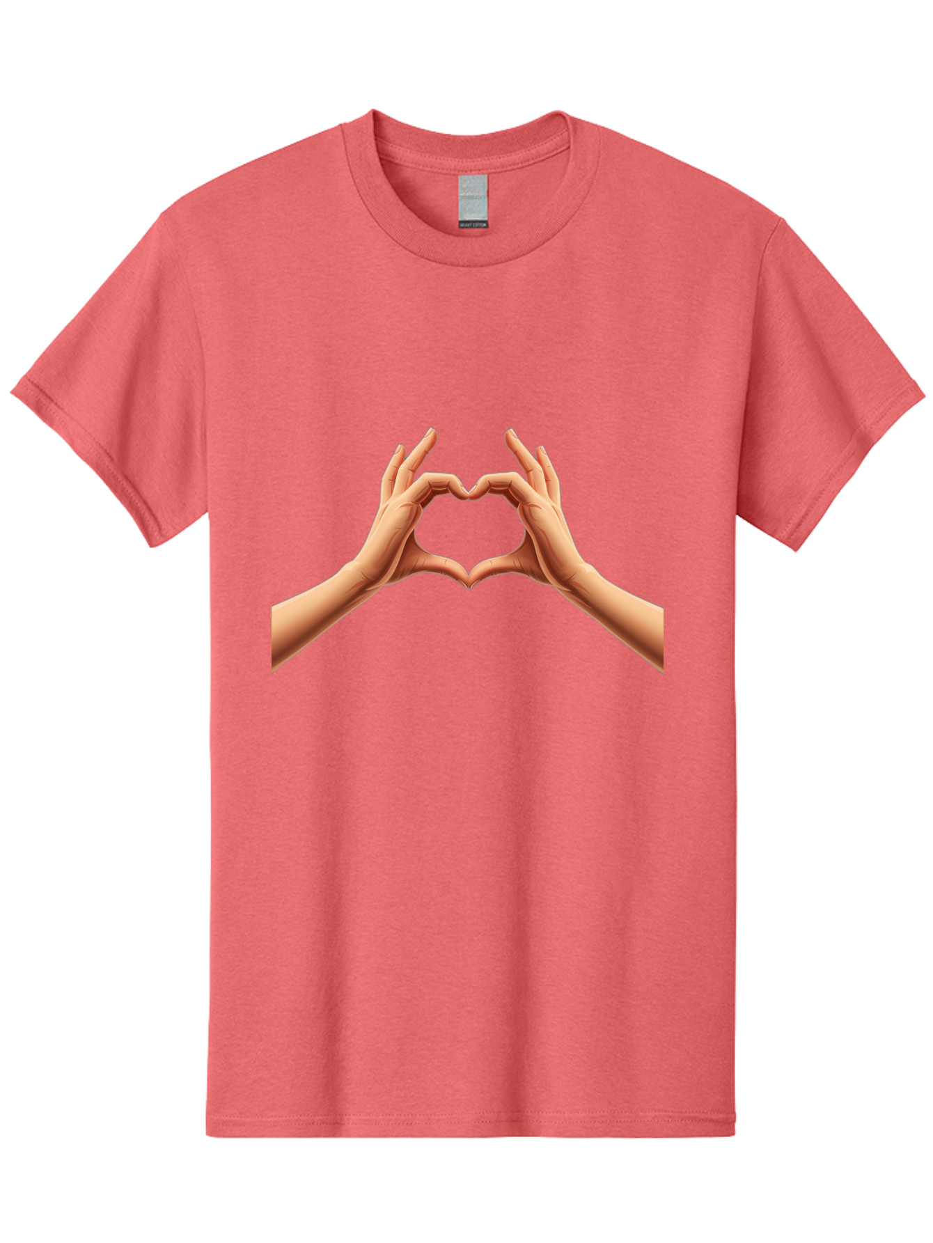 Hands-Forming-Heart Men'S Graphic Tee, 100% Cotton, Comfortable Casual Summer Wear, Machine Washable, Hands Forming A Heart, Love Symbol, Heart Gesture, Affection, Tenderness, Care, Kindness, Charity, Volunteer Work, Donation Bae027
