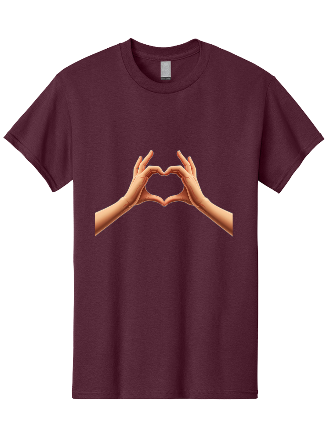 Hands-Forming-Heart Men'S Graphic Tee, 100% Cotton, Comfortable Casual Summer Wear, Machine Washable, Hands Forming A Heart, Love Symbol, Heart Gesture, Affection, Tenderness, Care, Kindness, Charity, Volunteer Work, Donation Bae027