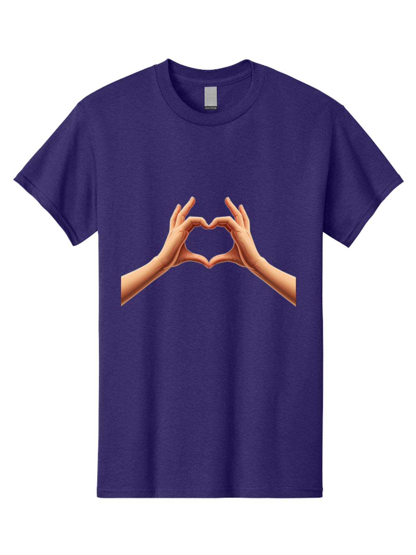 Hands-Forming-Heart Men'S Graphic Tee, 100% Cotton, Comfortable Casual Summer Wear, Machine Washable, Hands Forming A Heart, Love Symbol, Heart Gesture, Affection, Tenderness, Care, Kindness, Charity, Volunteer Work, Donation Bae027