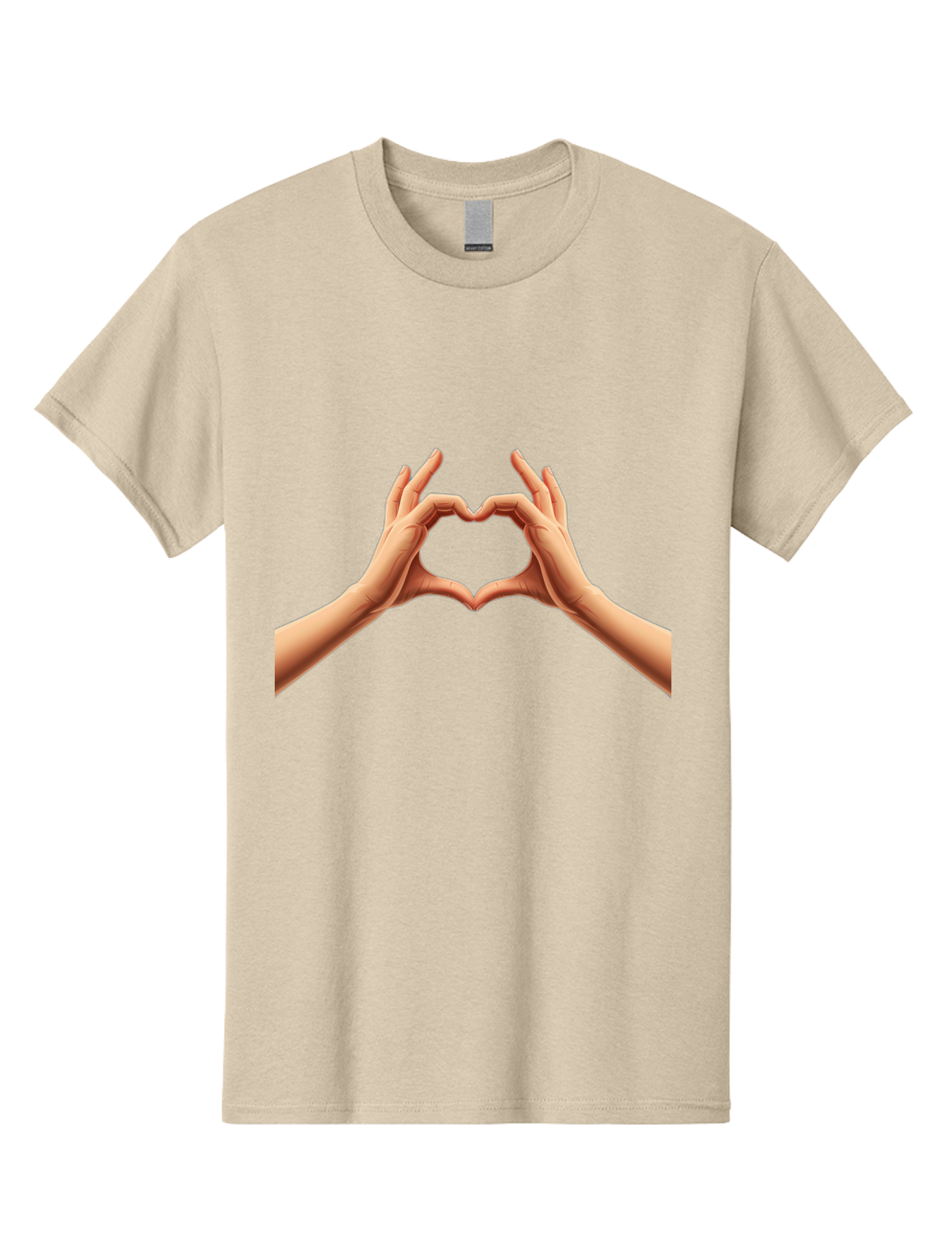 Hands-Forming-Heart Men'S Graphic Tee, 100% Cotton, Comfortable Casual Summer Wear, Machine Washable, Hands Forming A Heart, Love Symbol, Heart Gesture, Affection, Tenderness, Care, Kindness, Charity, Volunteer Work, Donation Bae027