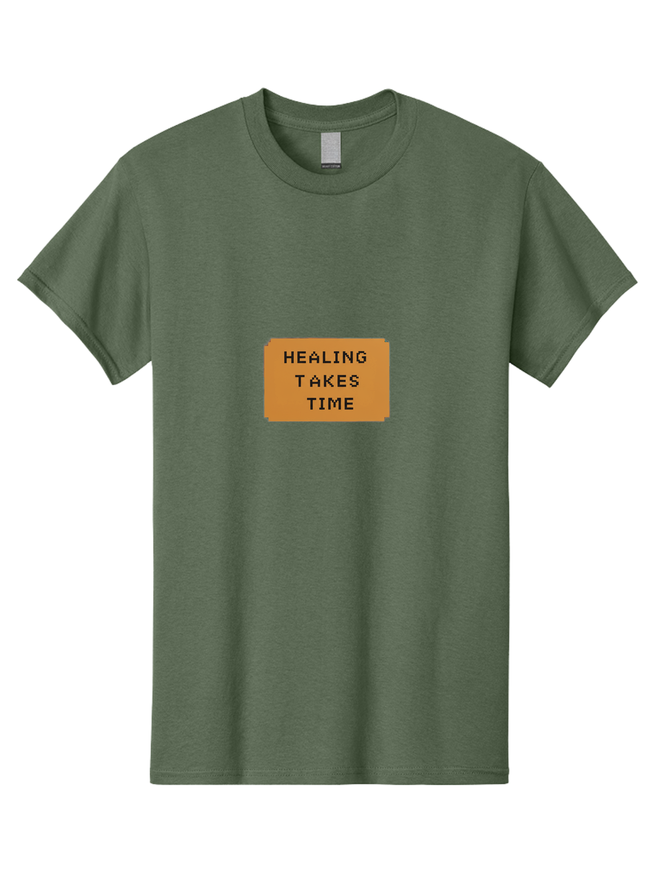 Healing-Takes-Time-1 Men'S Graphic Tee, 100% Cotton, Comfortable Casual Summer Wear, Machine Washable, Healing Takes Time, Motivational Quote, Inspirational Message, Mental Health Awareness, Self Care Reminder, Positive Affirmation, Bae031