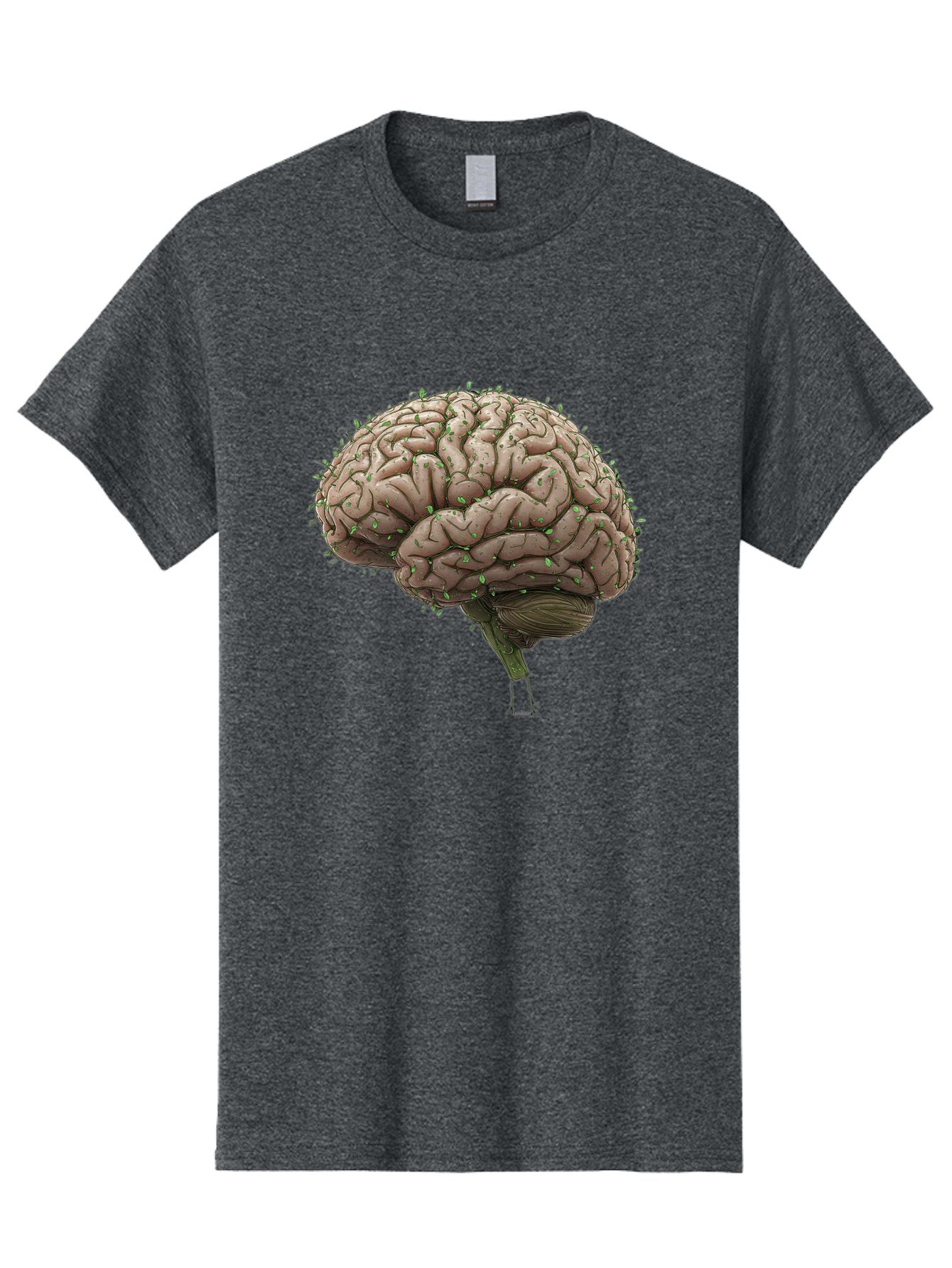 Infected-Brain Men'S Graphic Tee, 100% Cotton, Comfortable Casual Summer Wear, Machine Washable, Human Brain, Bacterial Infection, Neurological Disorder, Cognitive Impairment, Neurodegenerative Disease, Brain Health, Neuroscience, Bae049