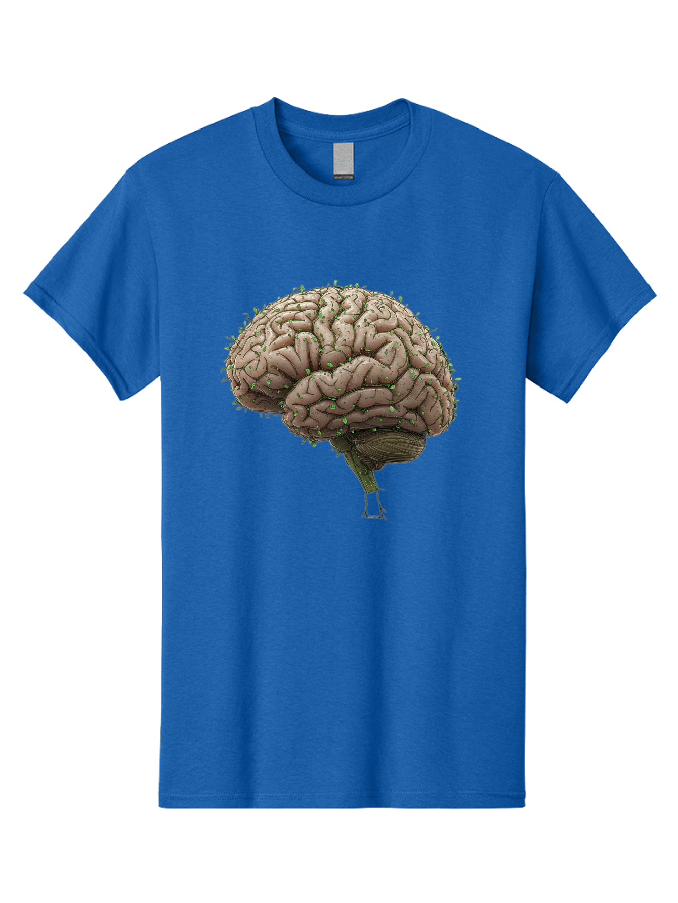 Infected-Brain Men'S Graphic Tee, 100% Cotton, Comfortable Casual Summer Wear, Machine Washable, Human Brain, Bacterial Infection, Neurological Disorder, Cognitive Impairment, Neurodegenerative Disease, Brain Health, Neuroscience, Bae049