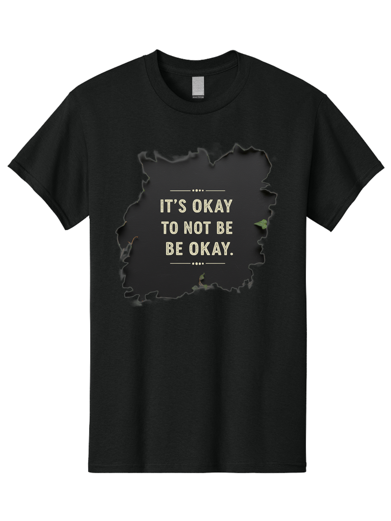 It-S-Okay-To-Not-Be-Okay-5 Men'S Graphic Tee, 100% Cotton, Comfortable Casual Summer Wear, Machine Washable, Mental Health Awareness, Inspirational Quote, Emotional Support, Self Care, Positive Affirmation, Motivational Message, Bae054