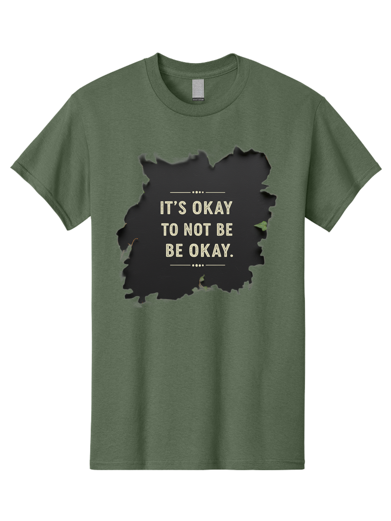 It-S-Okay-To-Not-Be-Okay-5 Men'S Graphic Tee, 100% Cotton, Comfortable Casual Summer Wear, Machine Washable, Mental Health Awareness, Inspirational Quote, Emotional Support, Self Care, Positive Affirmation, Motivational Message, Bae054